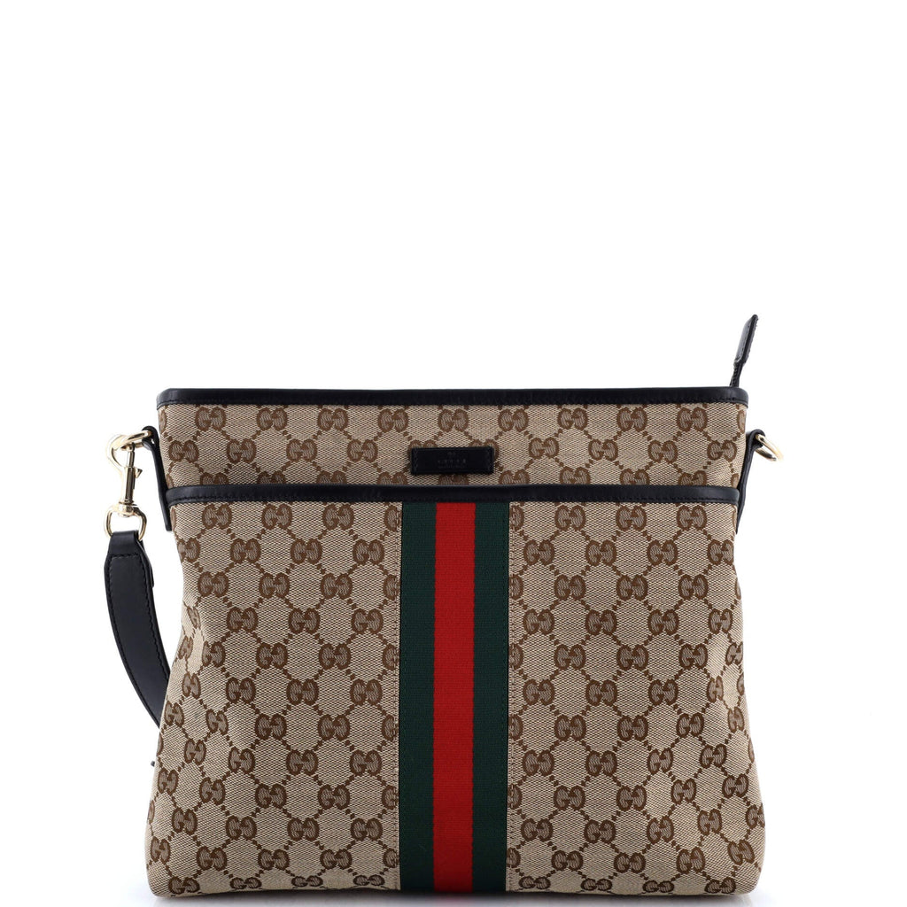 Front Pocket Web Messenger GG Canvas Small