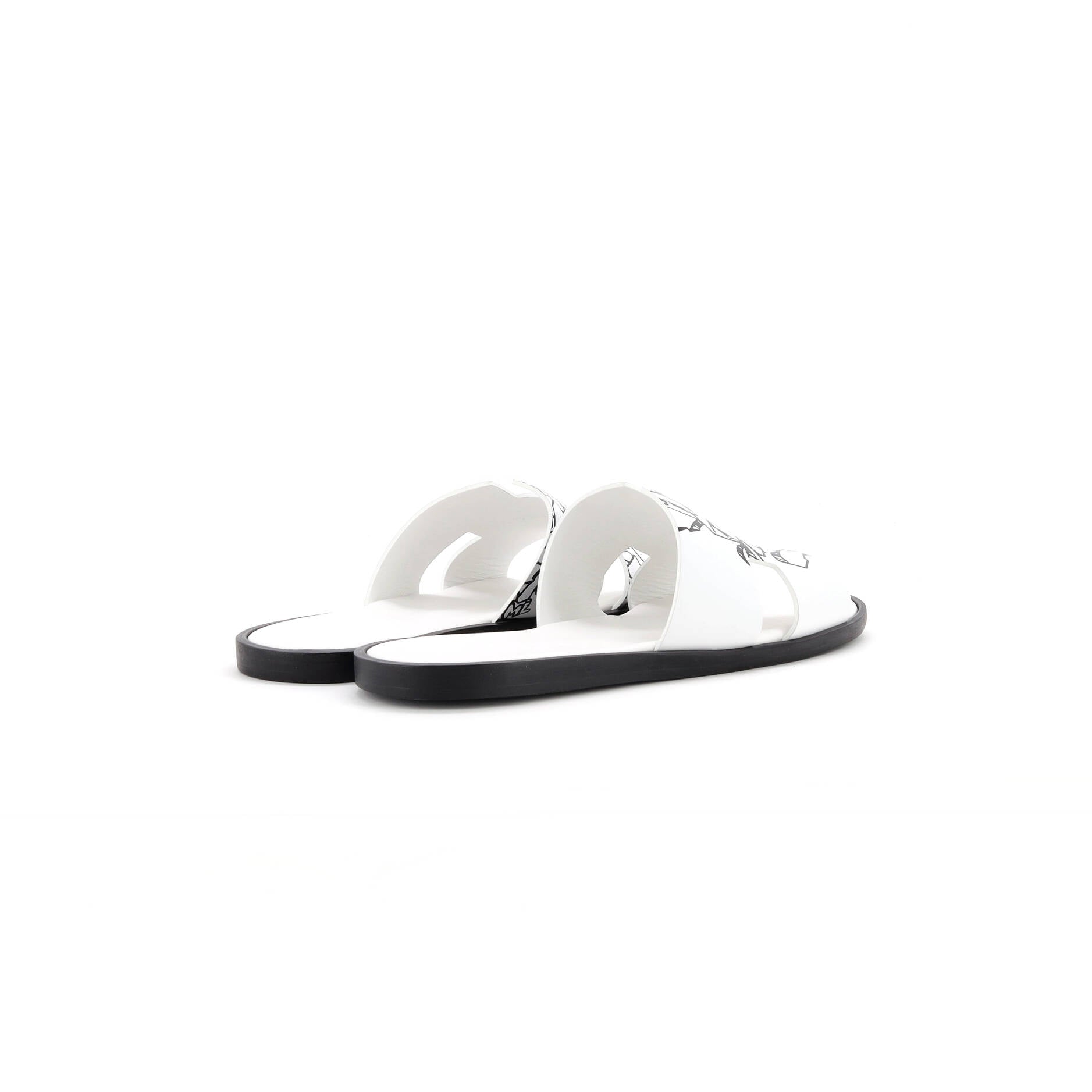 Men's Izmir Slide Sandals Printed Leather