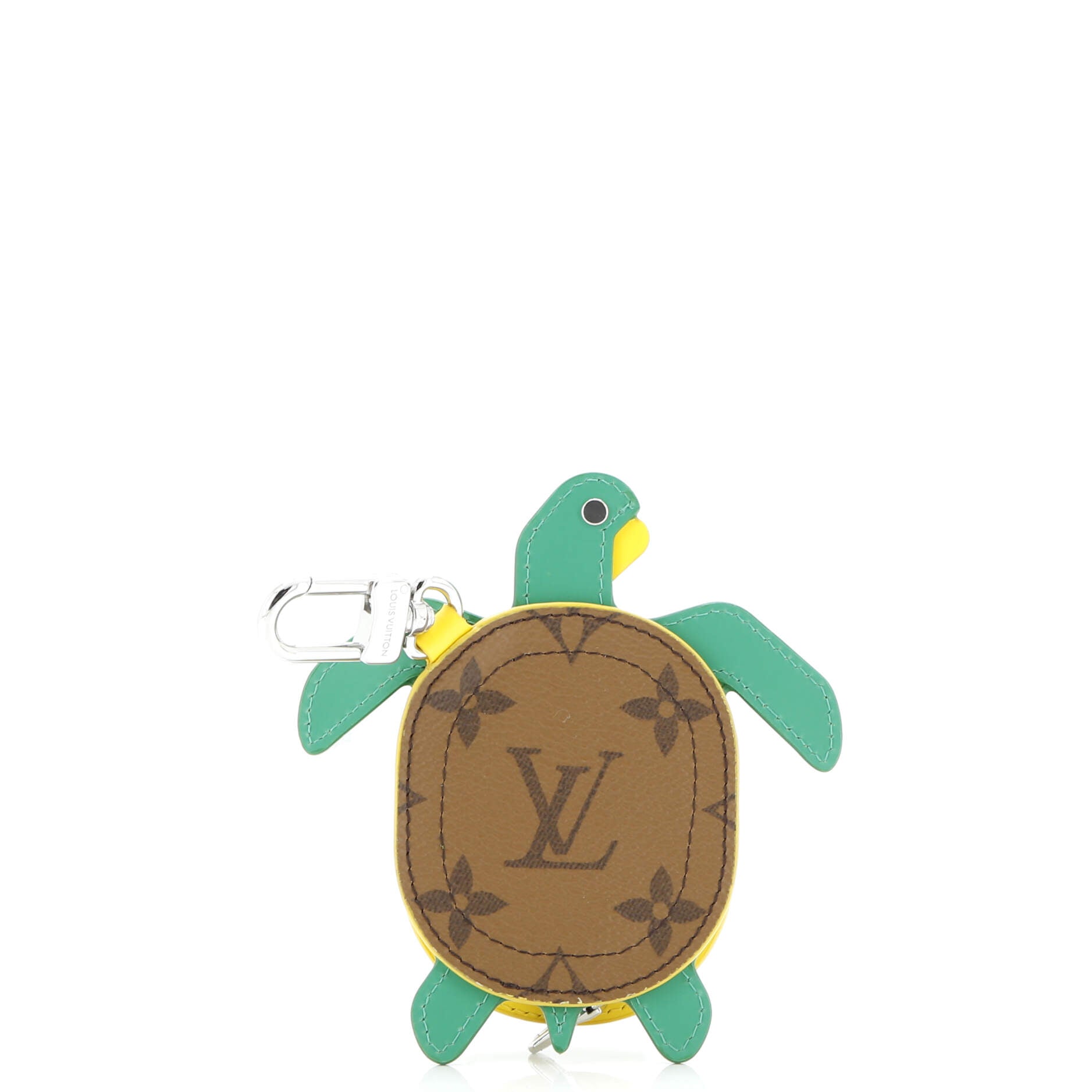 Turtle Pouch Bag Charm Monogram Canvas with Leather