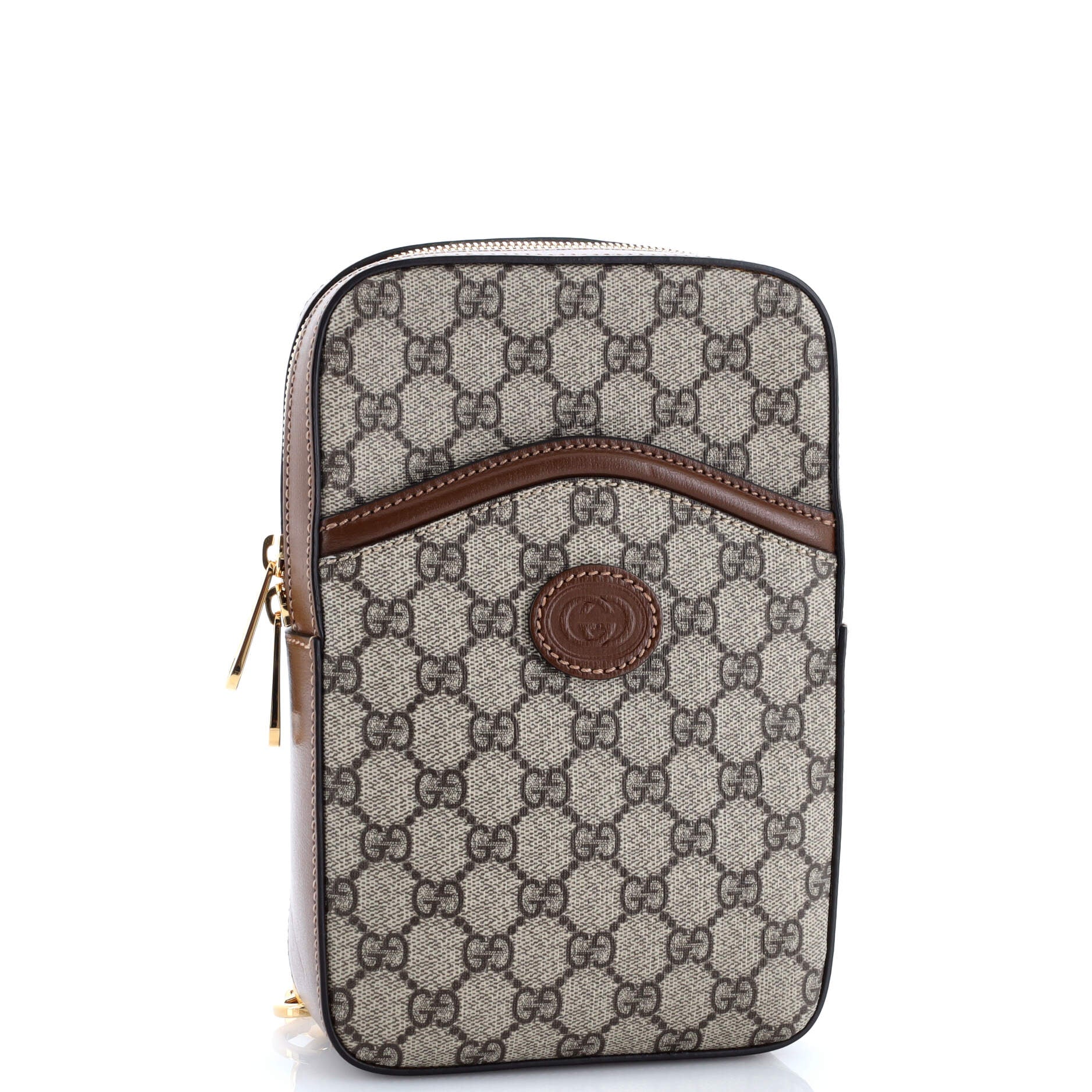 Interlocking G Patch Sling Bag GG Coated Canvas Small