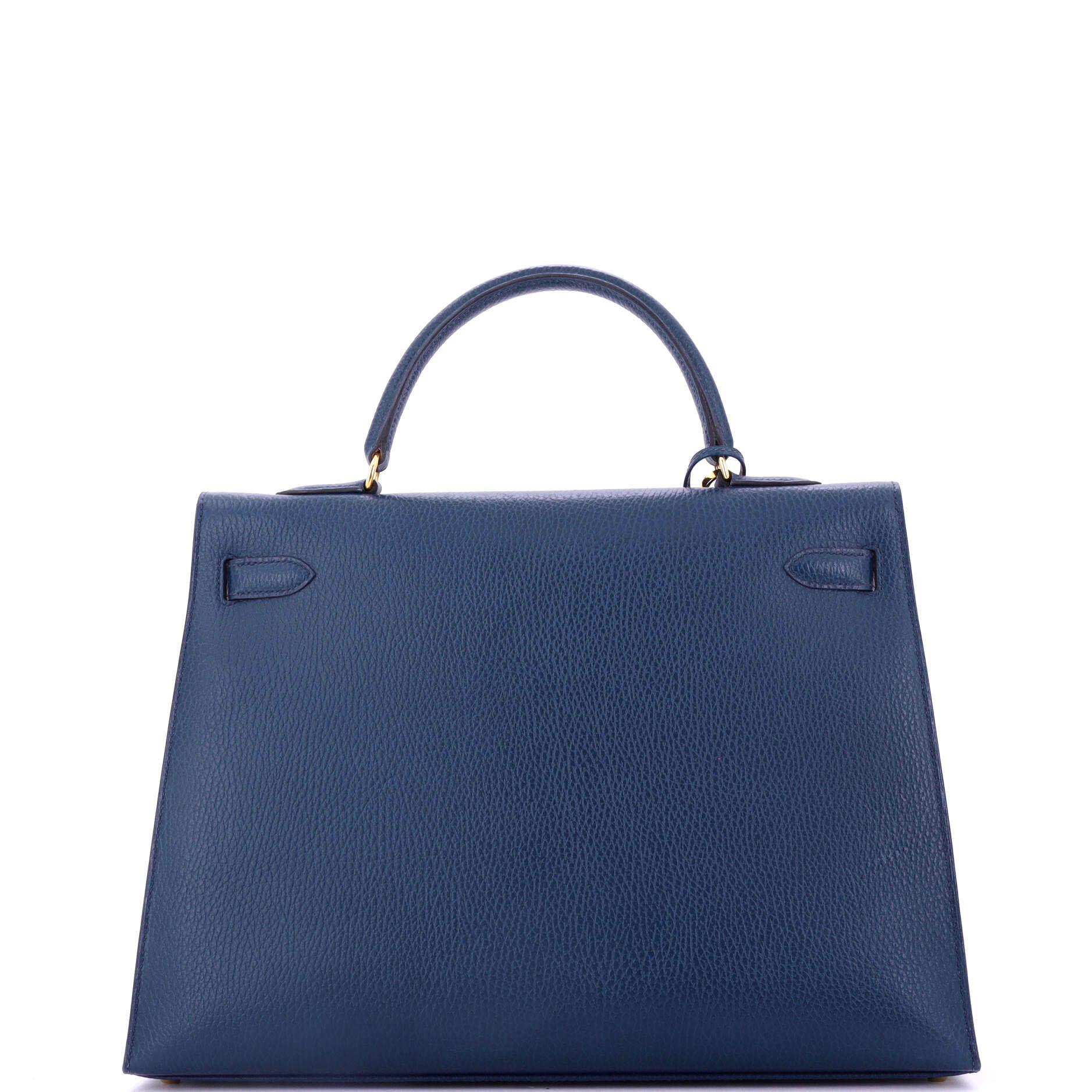 Kelly Handbag Bleu Saphir Ardennes with Gold Hardware 35