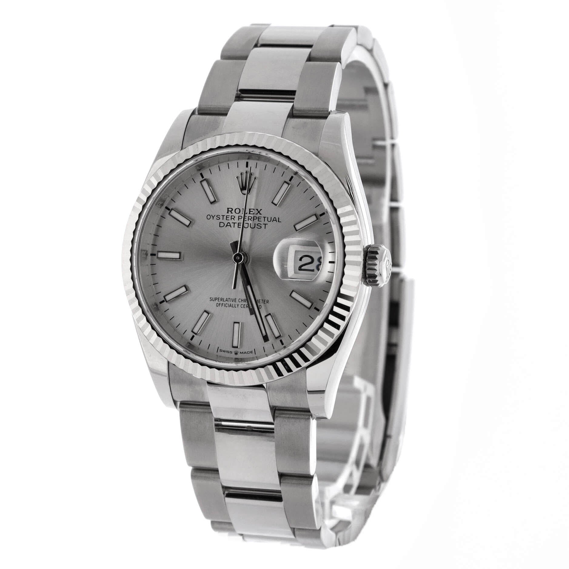 Oyster Perpetual Datejust Automatic Watch Stainless Steel and White Gold 36