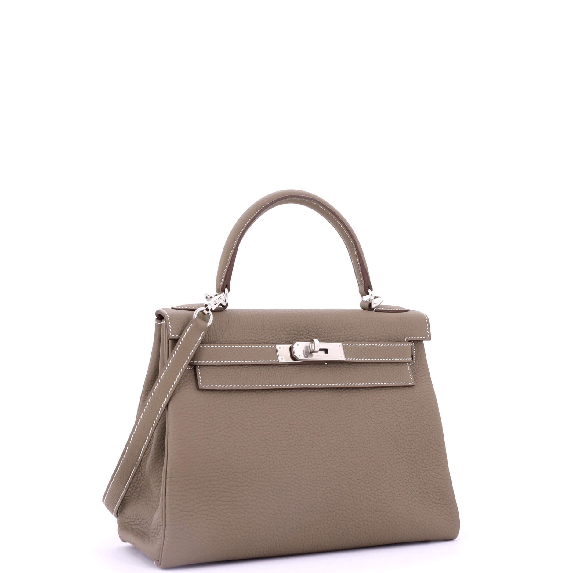 Kelly Handbag Grey Togo with Palladium Hardware 28
