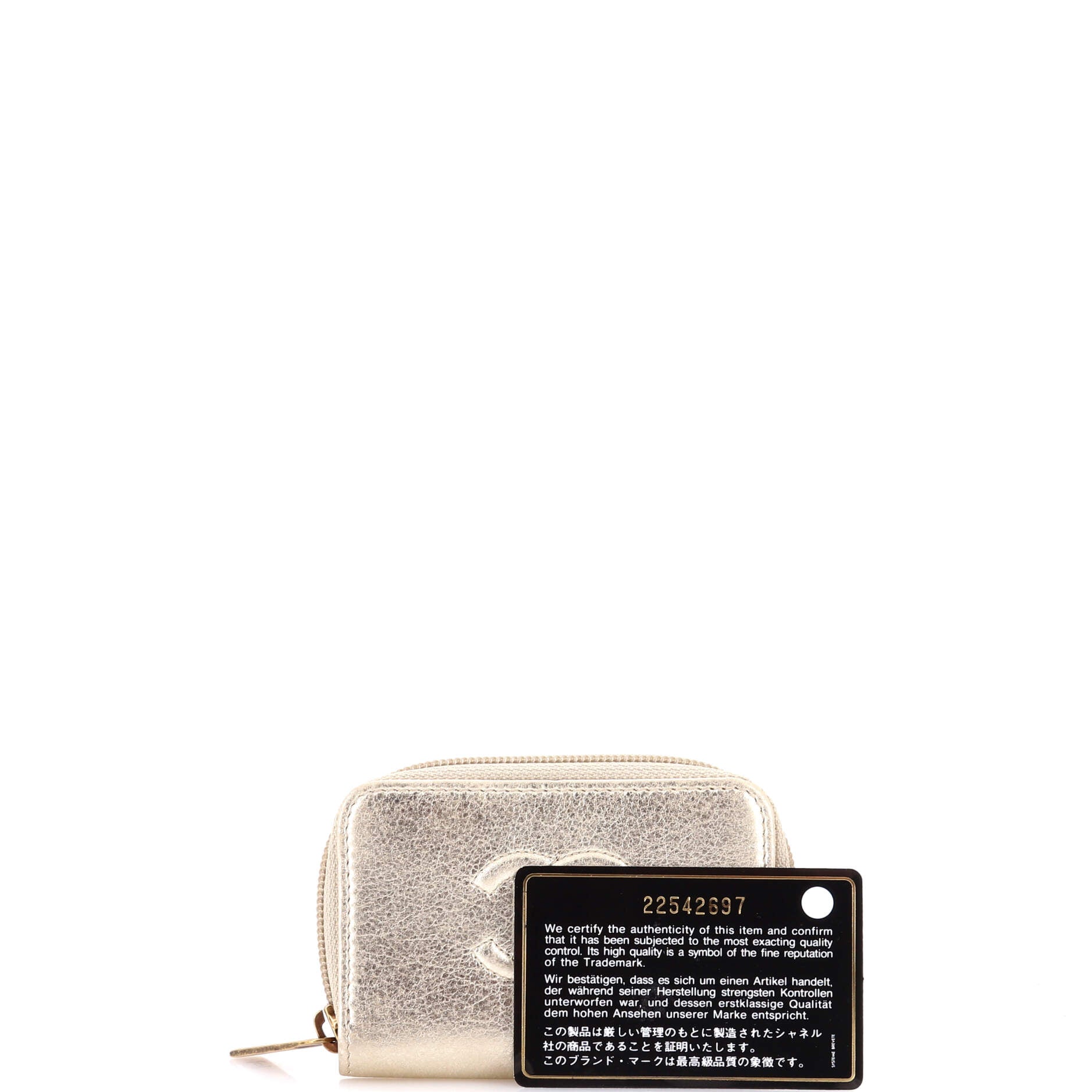 Timeless Zip Around Coin Purse Goatskin Compact