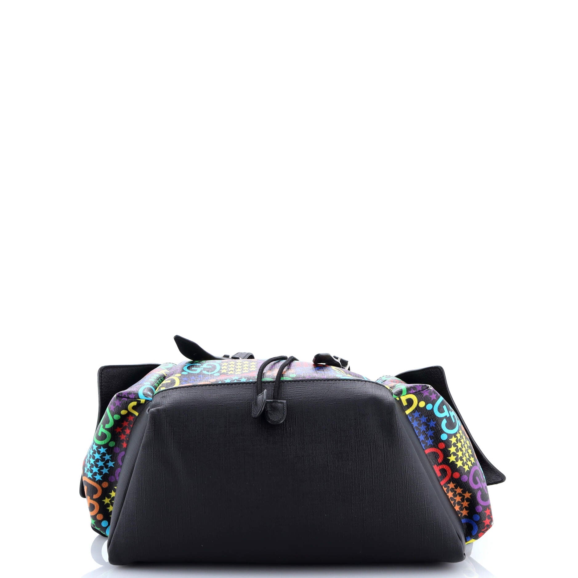 Double Pocket Belt Backpack Psychedelic Print GG Coated Canvas Medium
