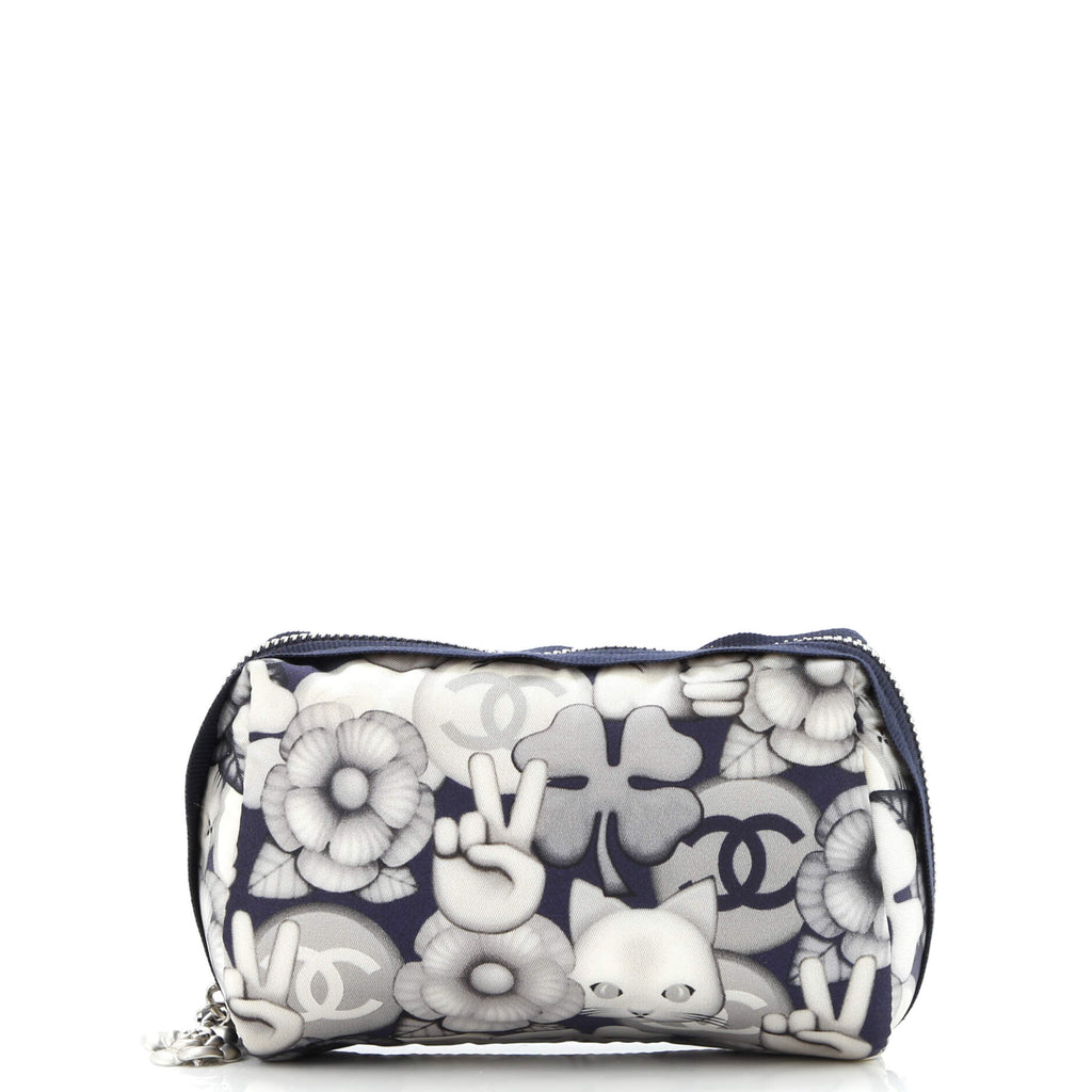 Emoticon Cosmetic Pouch Printed Nylon Mini