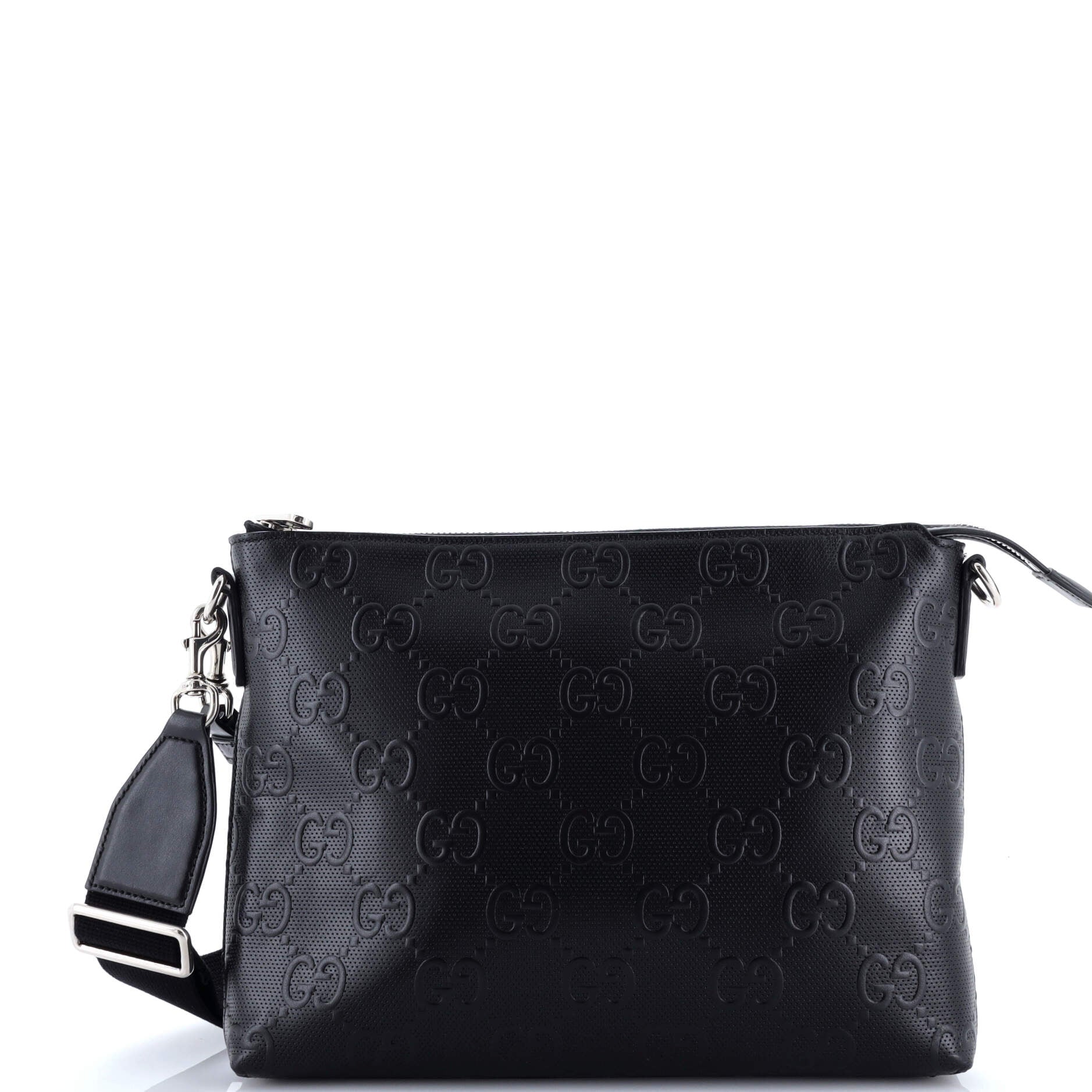 Convertible Messenger Bag GG Embossed Perforated Leather Medium