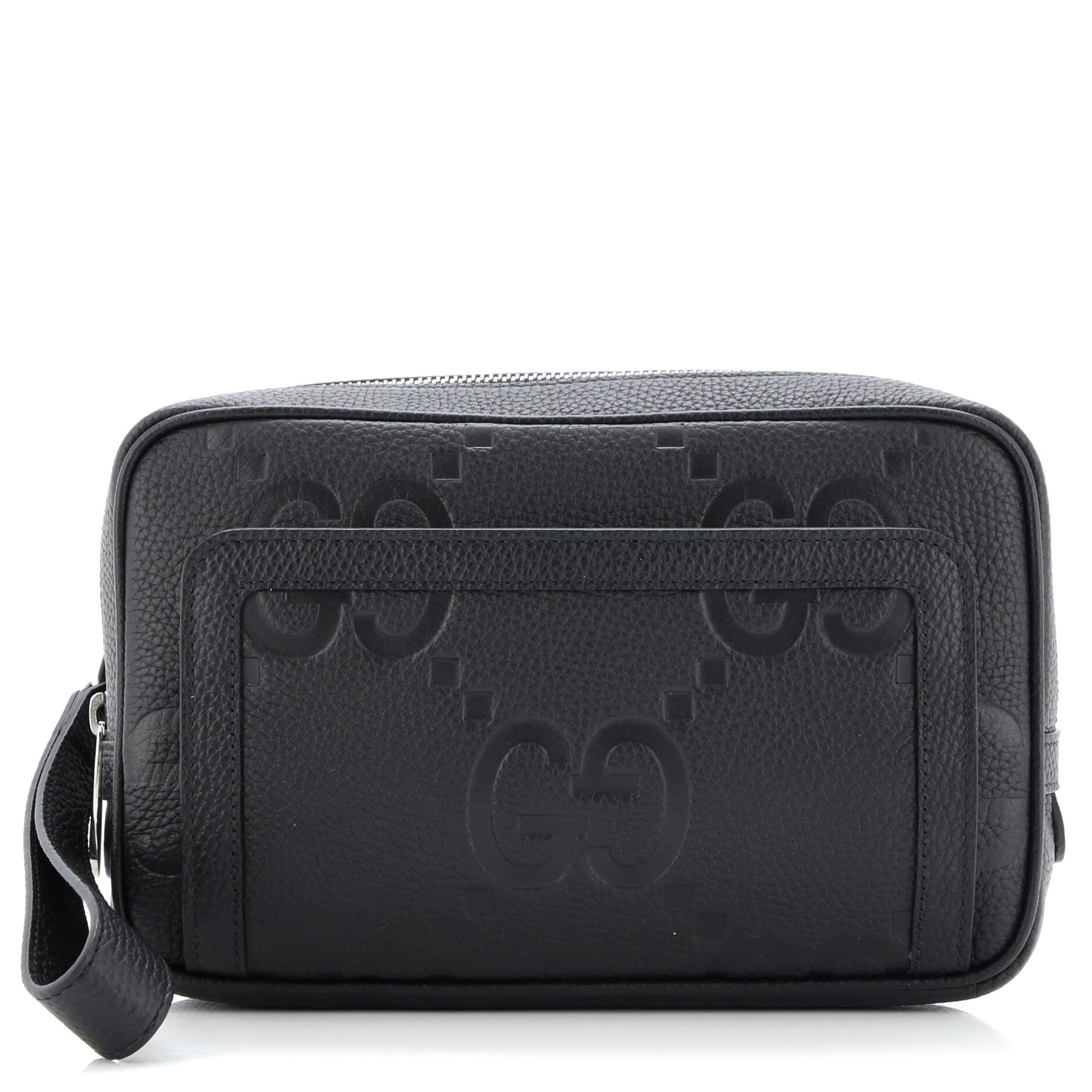 Wristlet Pouch Jumbo GG Embossed Leather