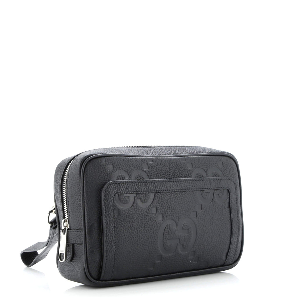 Wristlet Pouch Jumbo GG Embossed Leather