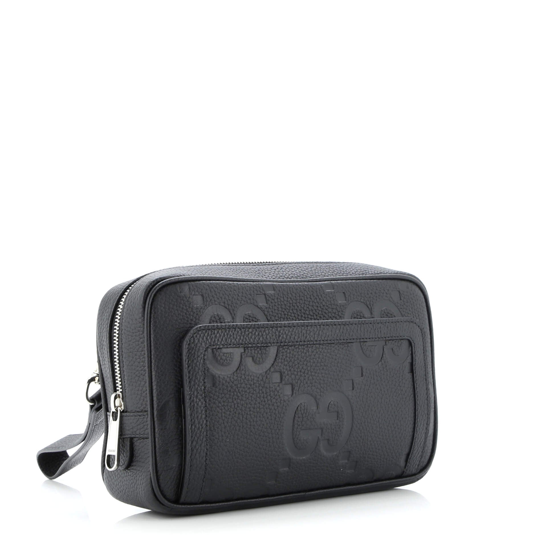 Wristlet Pouch Jumbo GG Embossed Leather