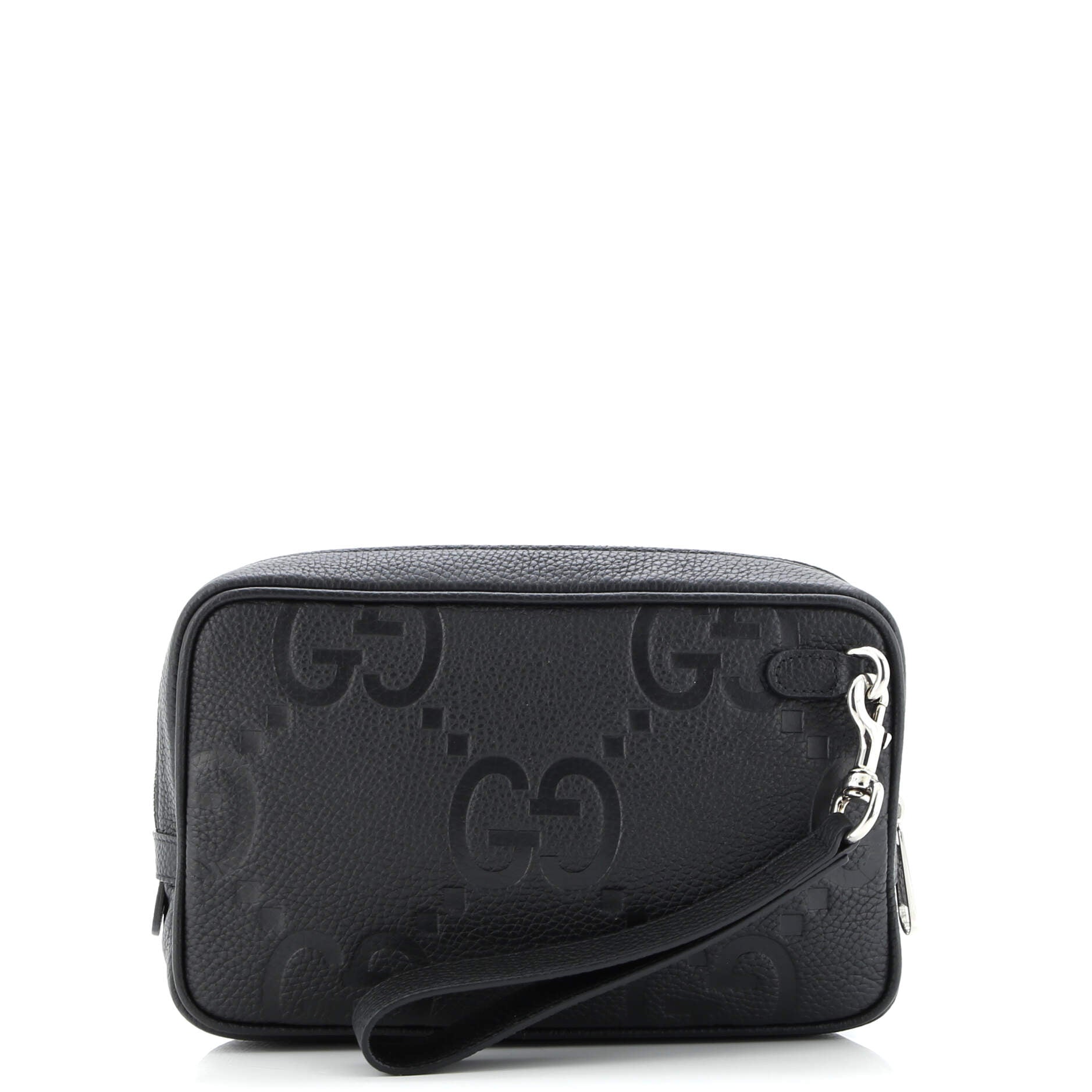 Wristlet Pouch Jumbo GG Embossed Leather
