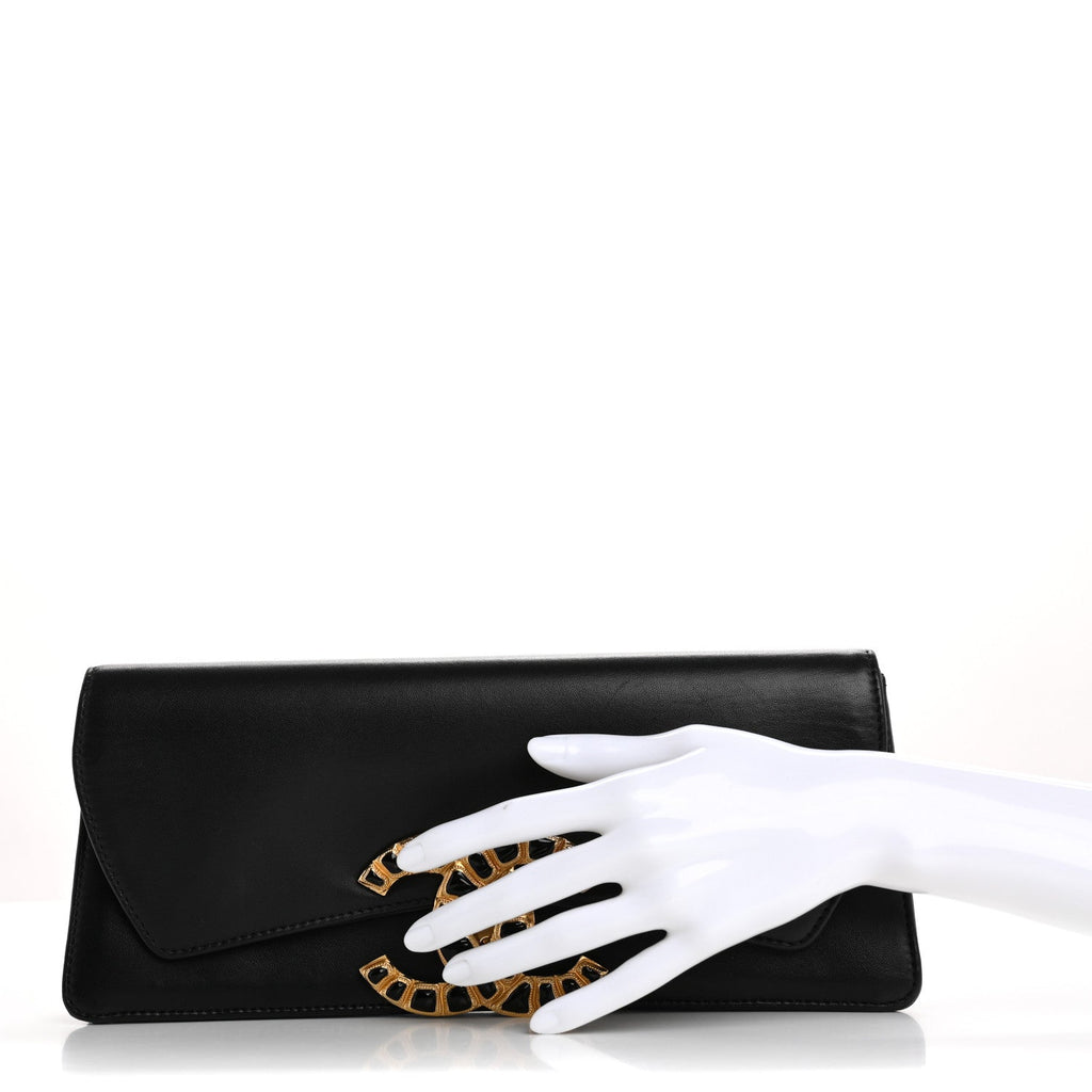 Lambskin Evening In Egypt Clutch Black