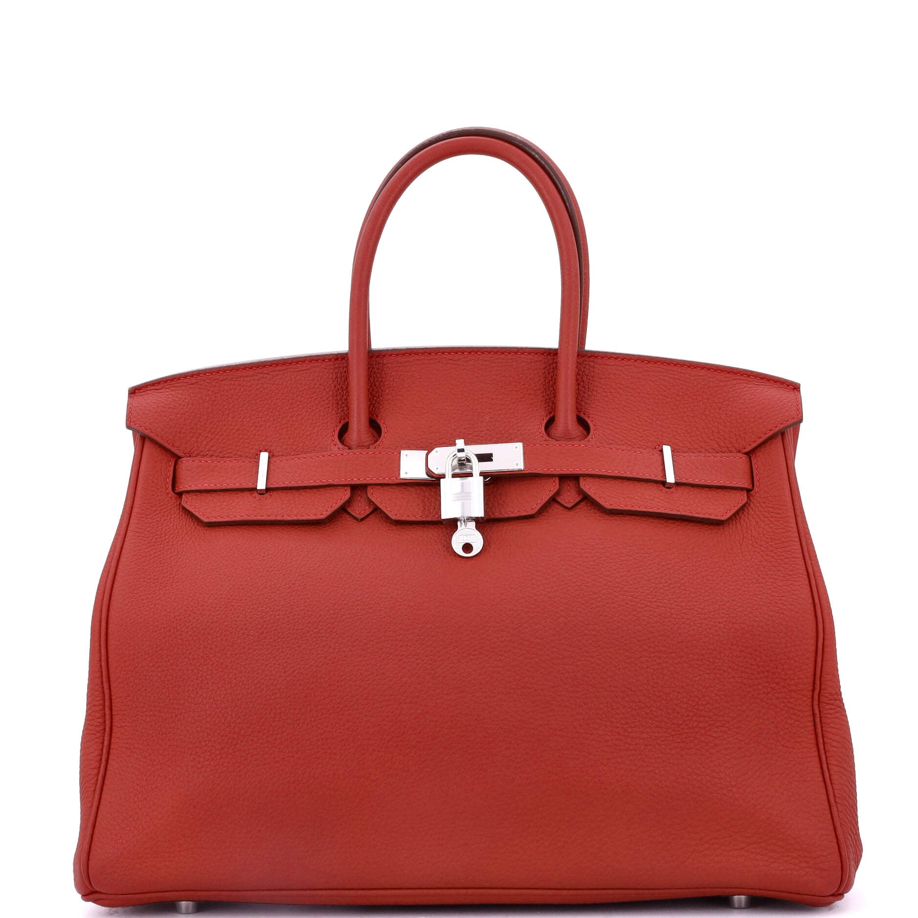Birkin Handbag Géranuim Togo with Palladium Hardware 35