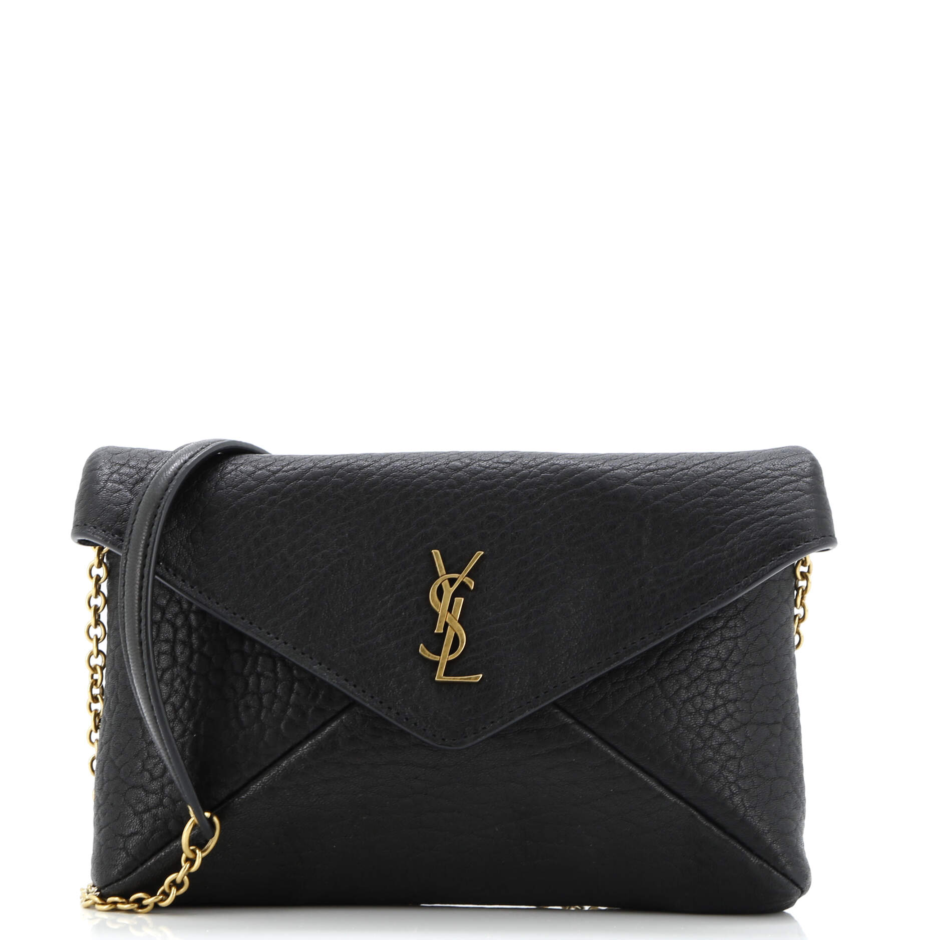 Cassandre Envelope Chain Crossbody Bag Leather Mini