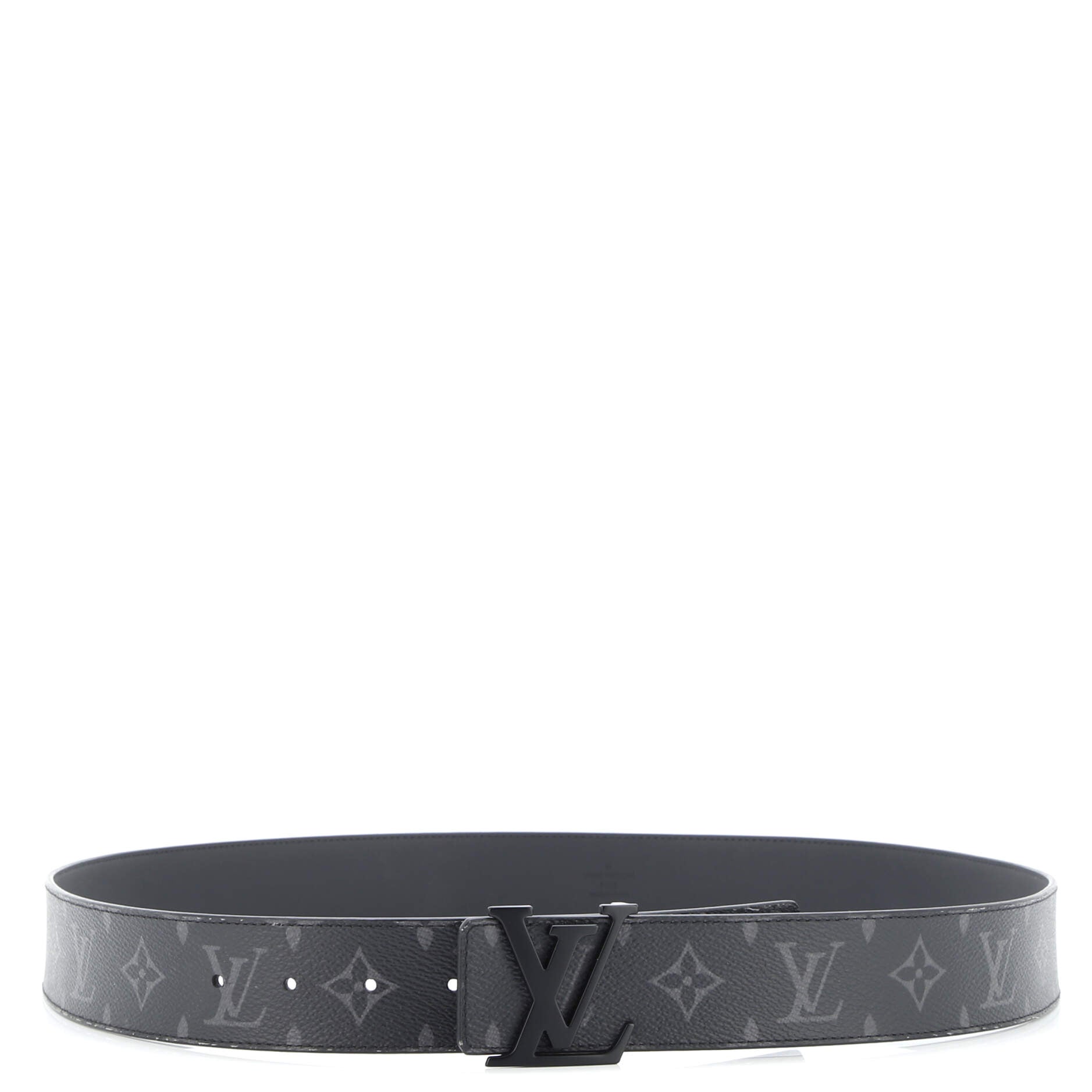 LV Initiales Reversible Belt Monogram Eclipse Canvas and Leather Wide 110