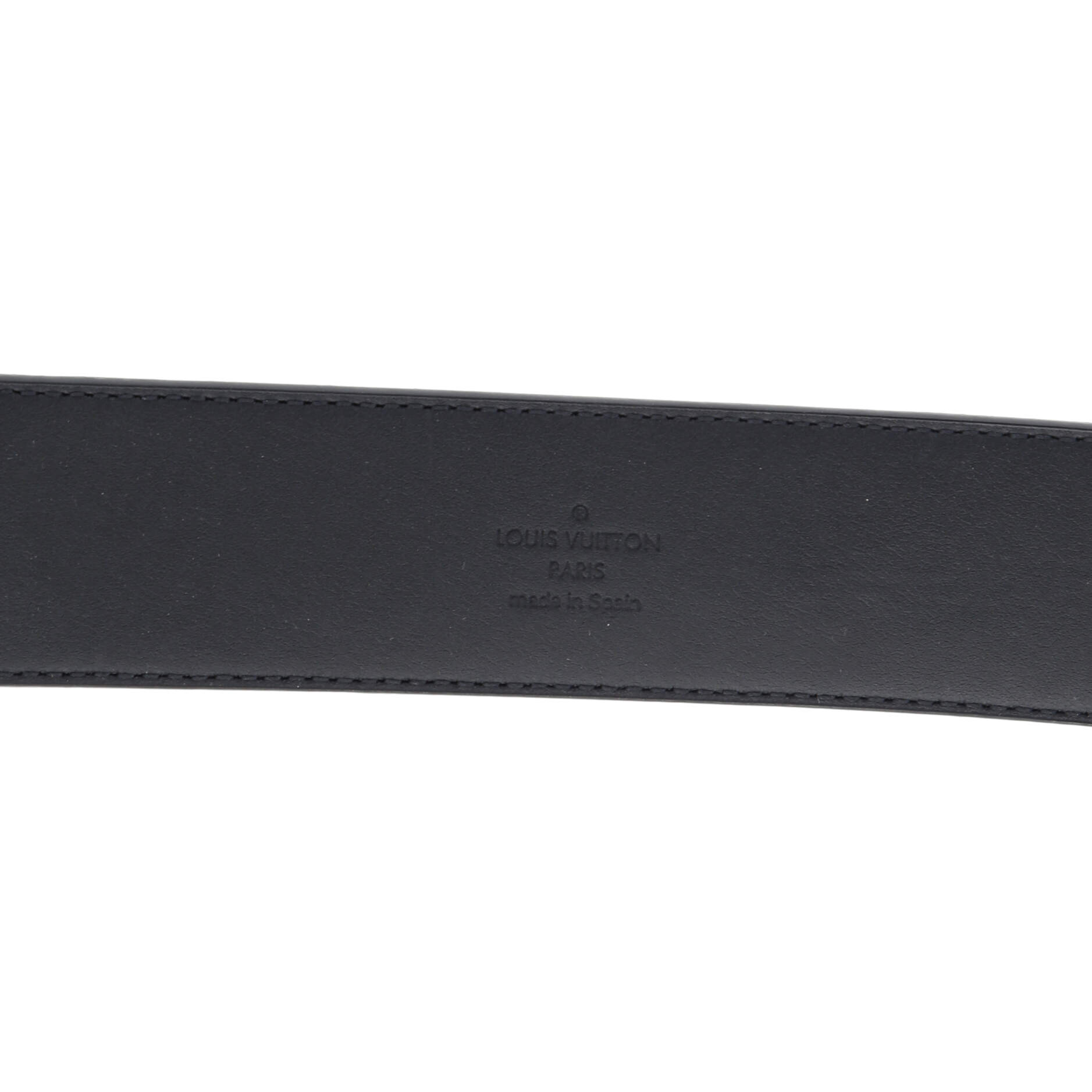 LV Initiales Reversible Belt Monogram Eclipse Canvas and Leather Wide 110
