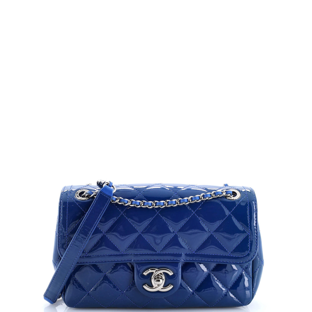 Coco Shine Flap Bag Quilted Patent Small