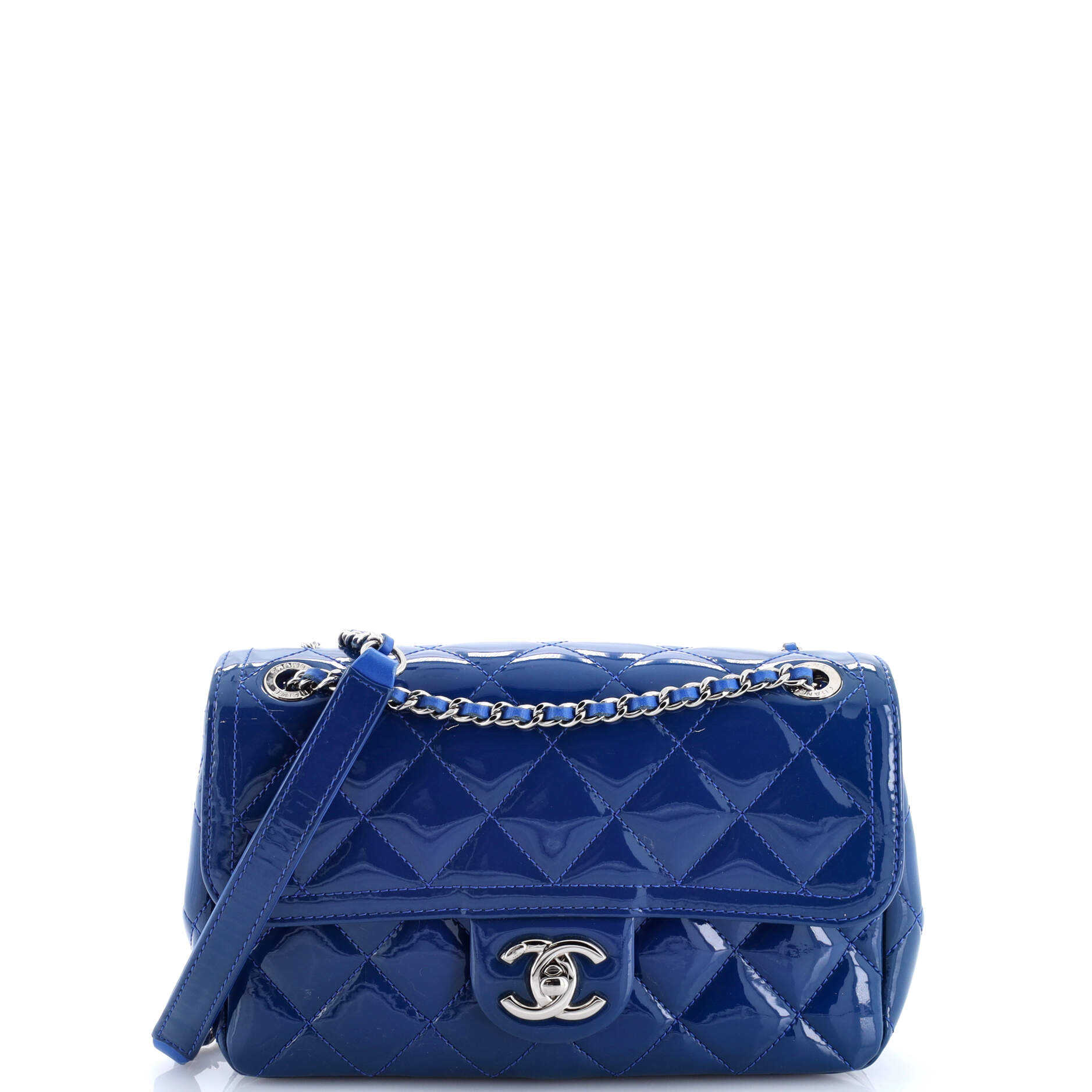Coco Shine Flap Bag Quilted Patent Small