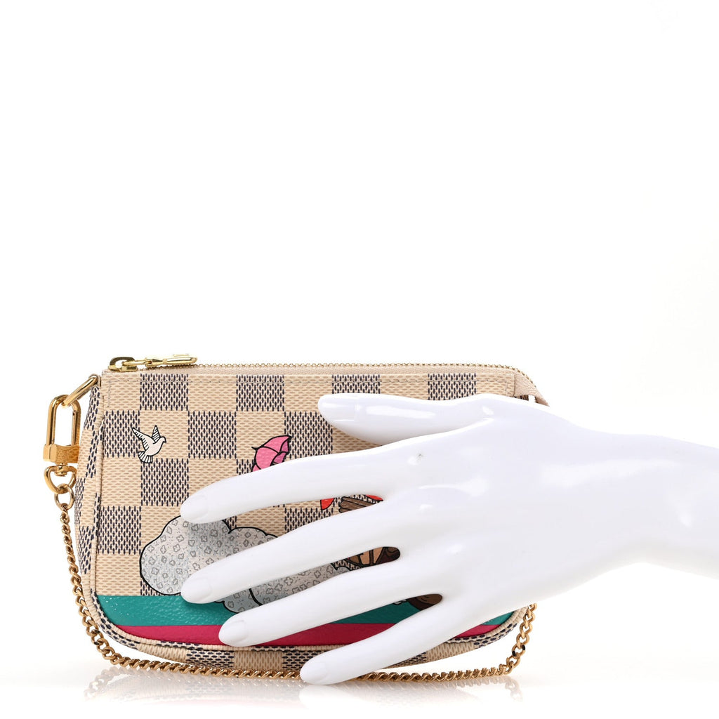 Damier Azur 2015 Christmas Animation Mini Pochette Accessories