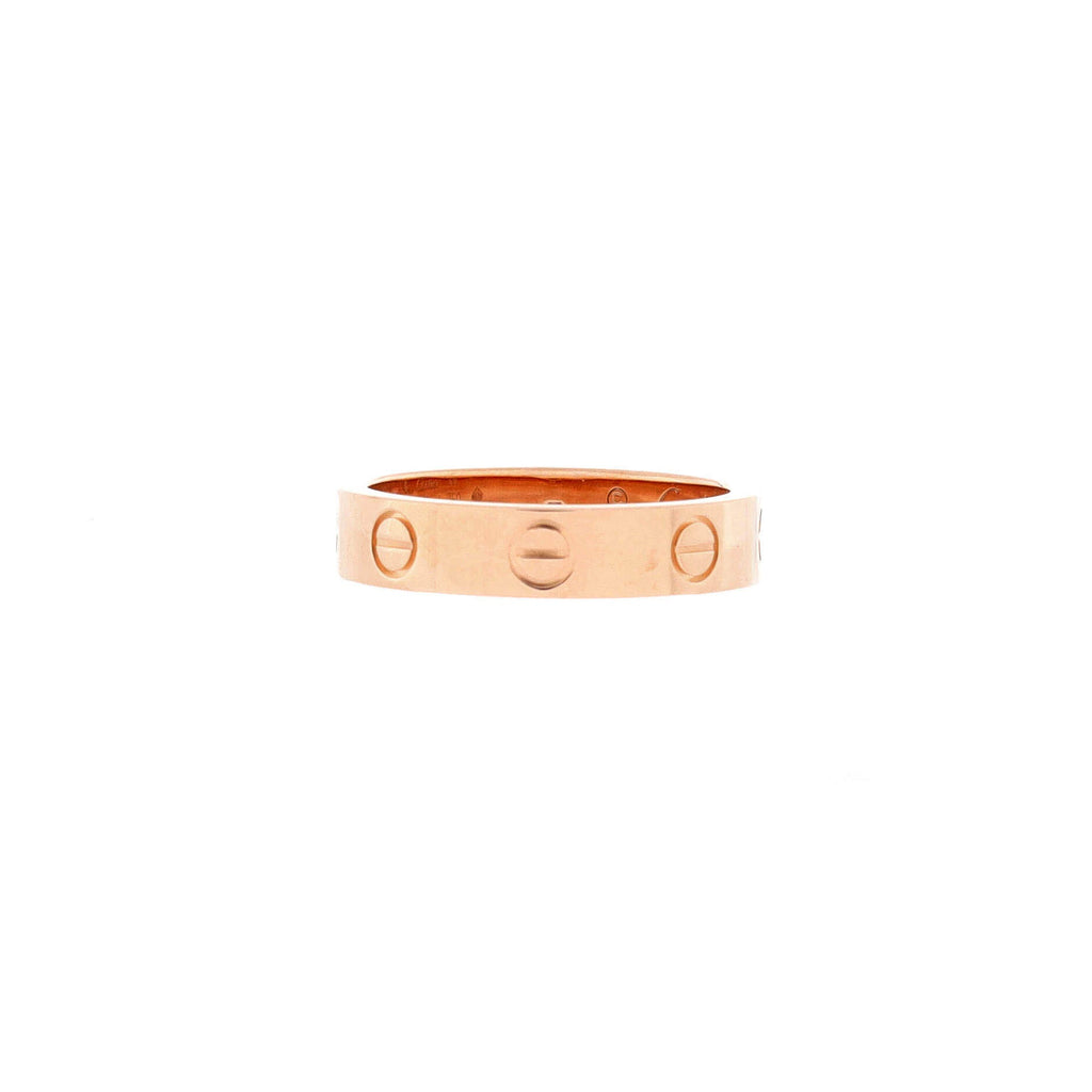 Love Wedding Band 1 Diamond Ring 18K Rose Gold with Diamond
