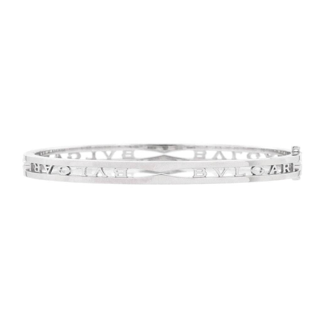 B.Zero1 Hinged Bangle Bracelet 18K White Gold