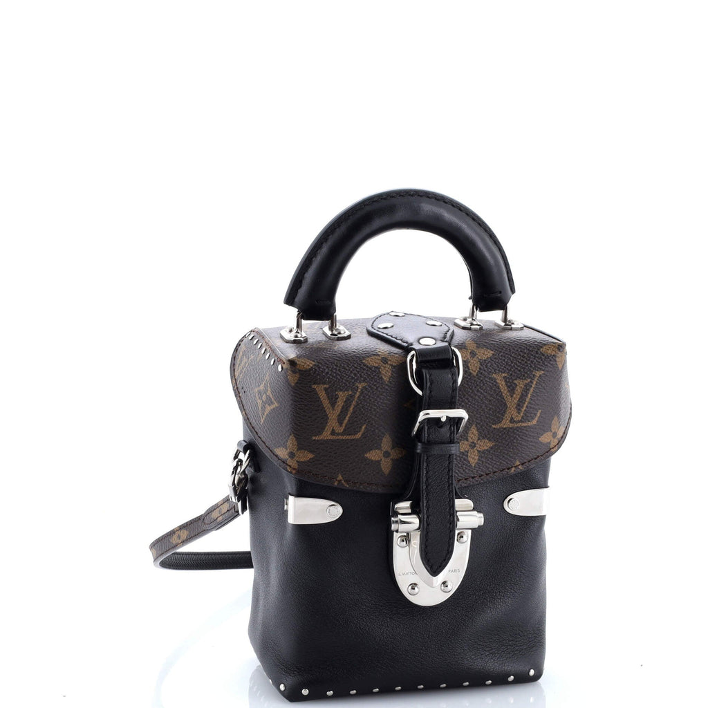 Camera Box Handbag Studded Monogram Canvas and Leather