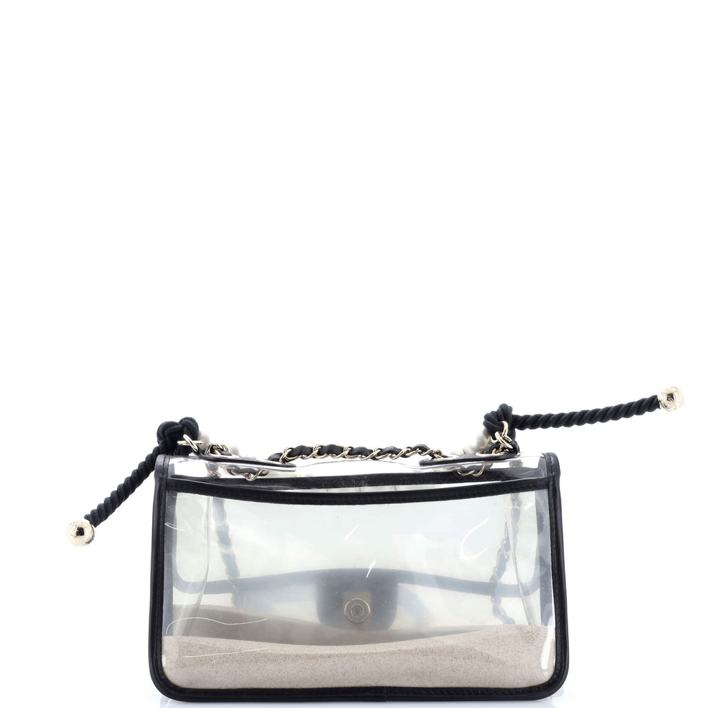 Sand By The Sea Pearl Flap Bag PVC with Lambskin Medium