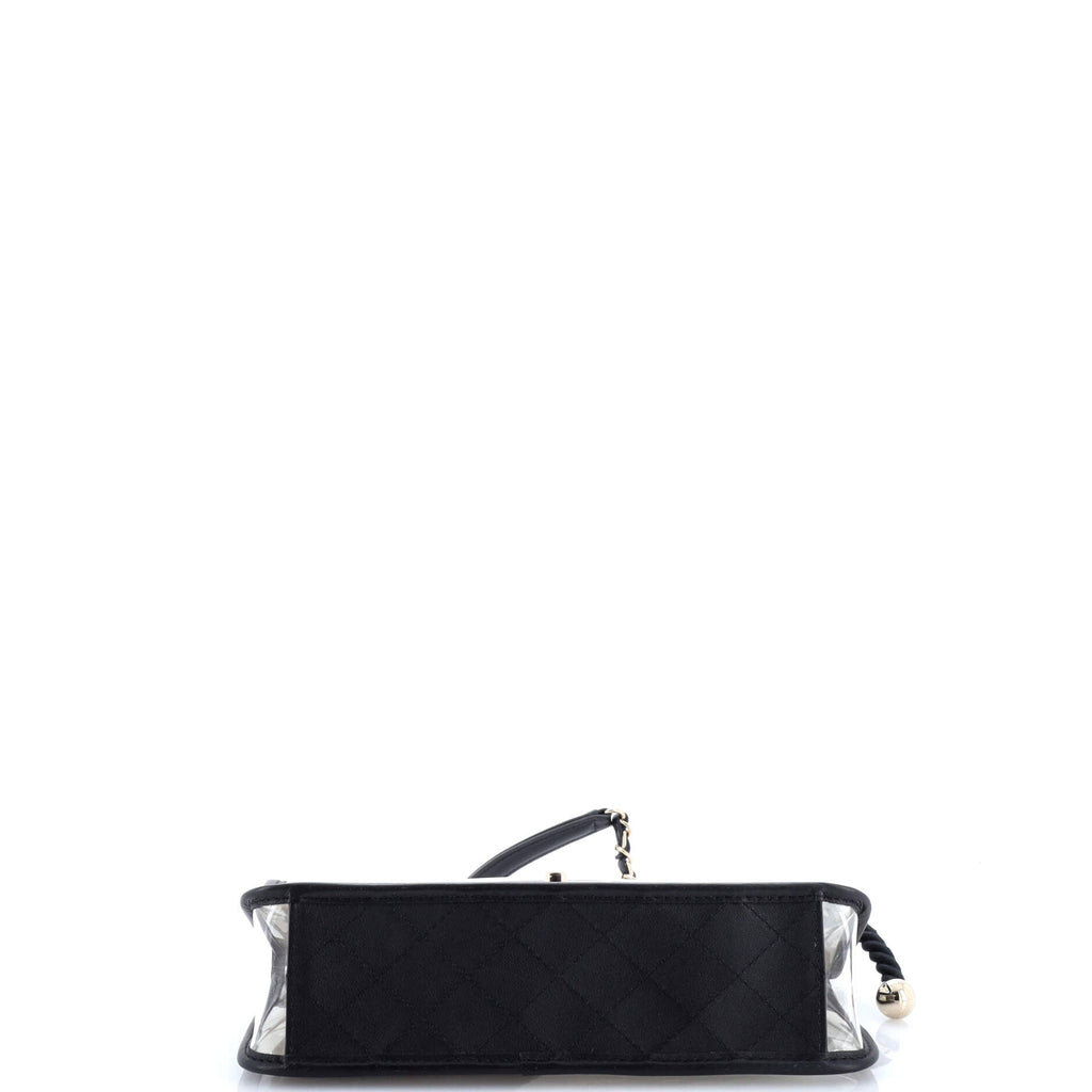 Sand By The Sea Pearl Flap Bag PVC with Lambskin Medium