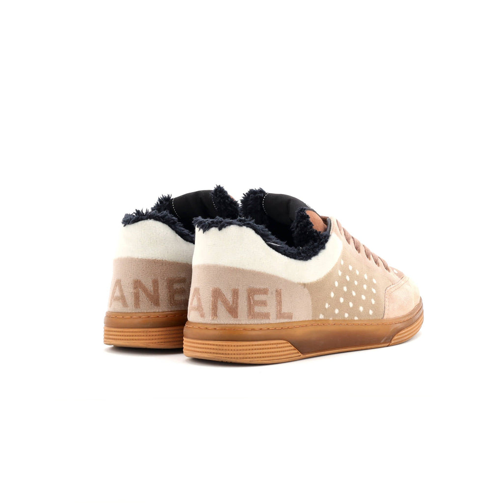 Women's Logo Low-Top Sneakers Suede and Shearling
