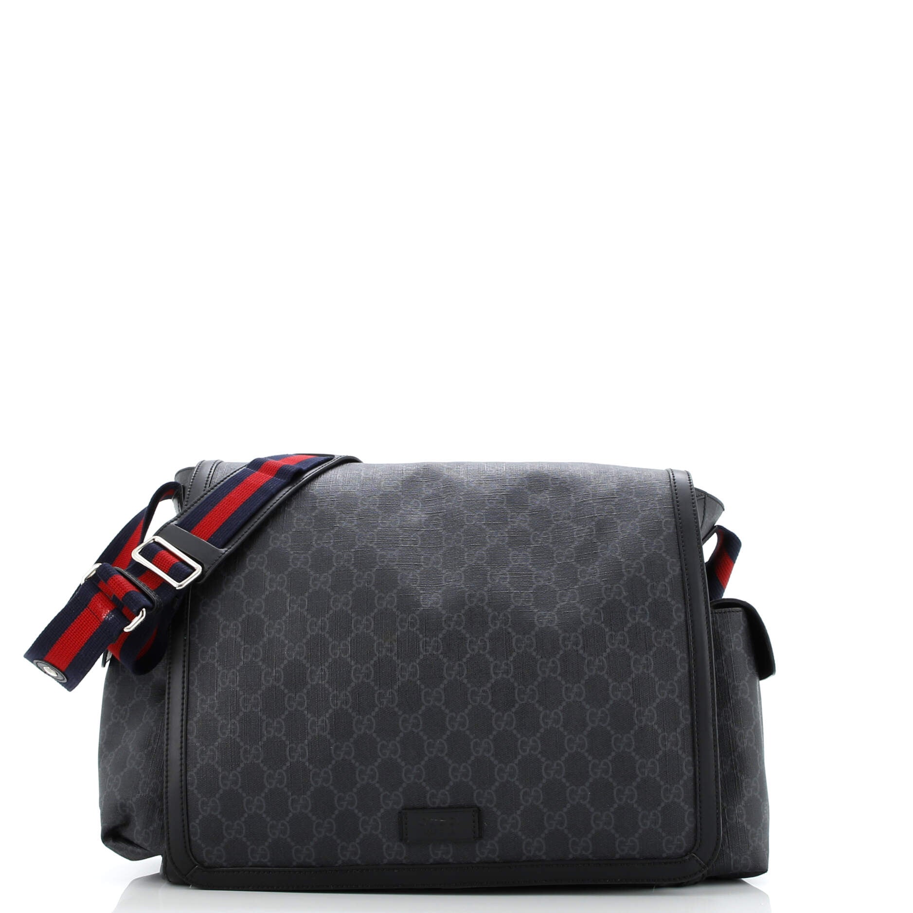 Web Strap Diaper Bag GG Coated Canvas Small