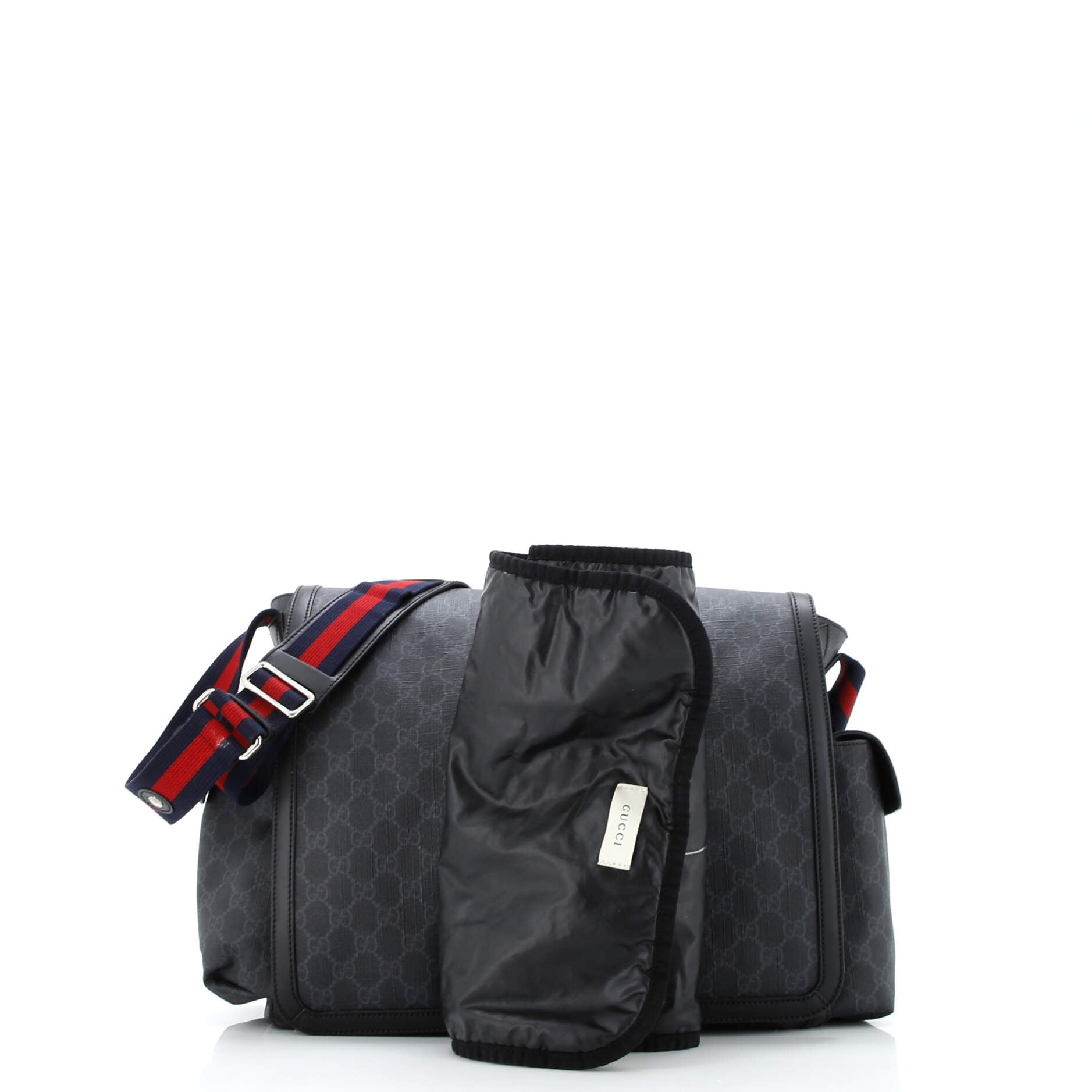 Web Strap Diaper Bag GG Coated Canvas Small