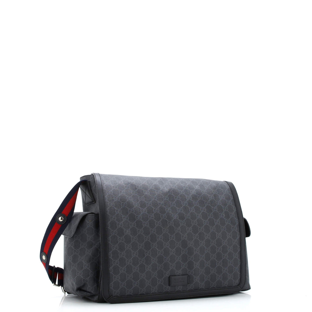 Web Strap Diaper Bag GG Coated Canvas Small