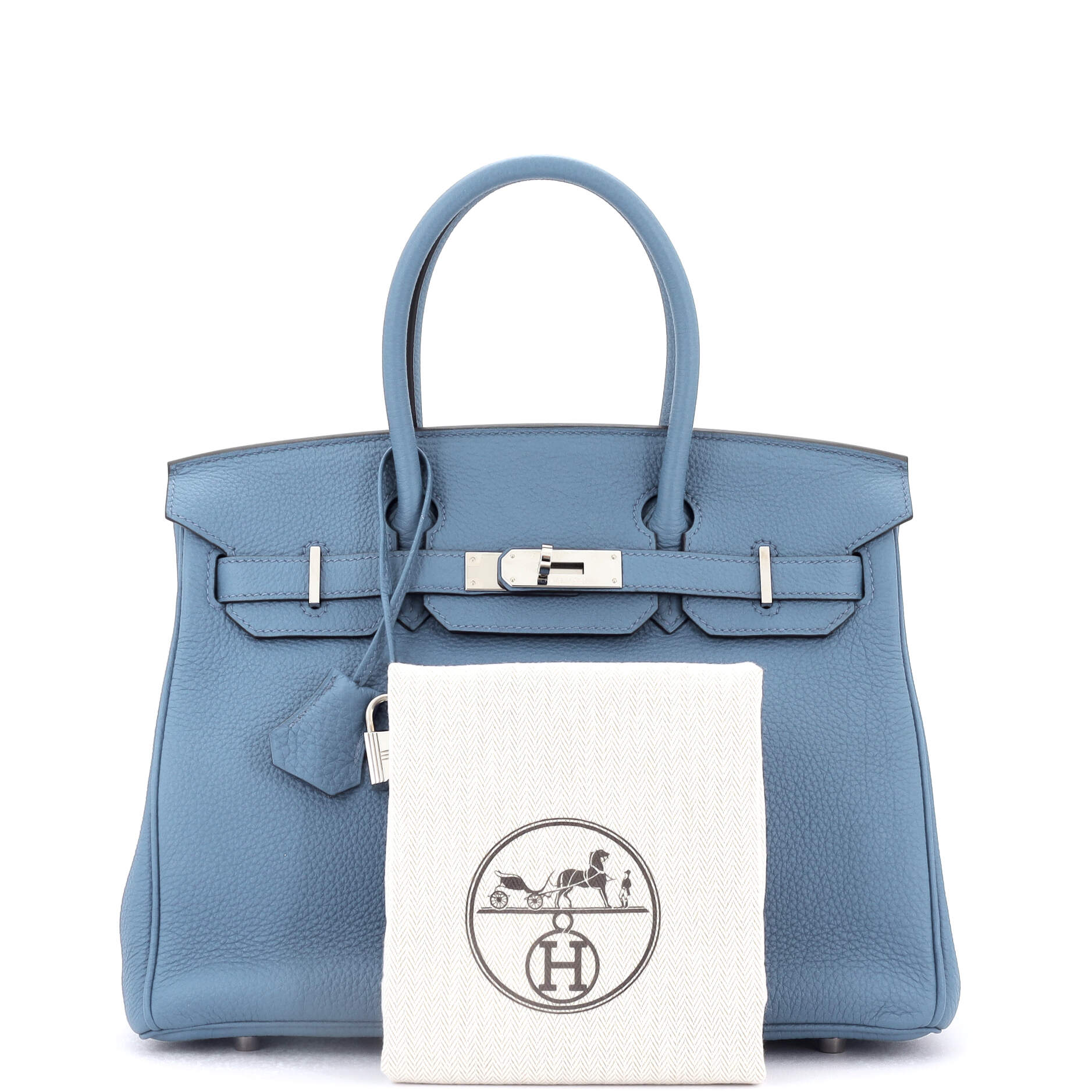 Birkin Handbag Azur Togo with Palladium Hardware 35
