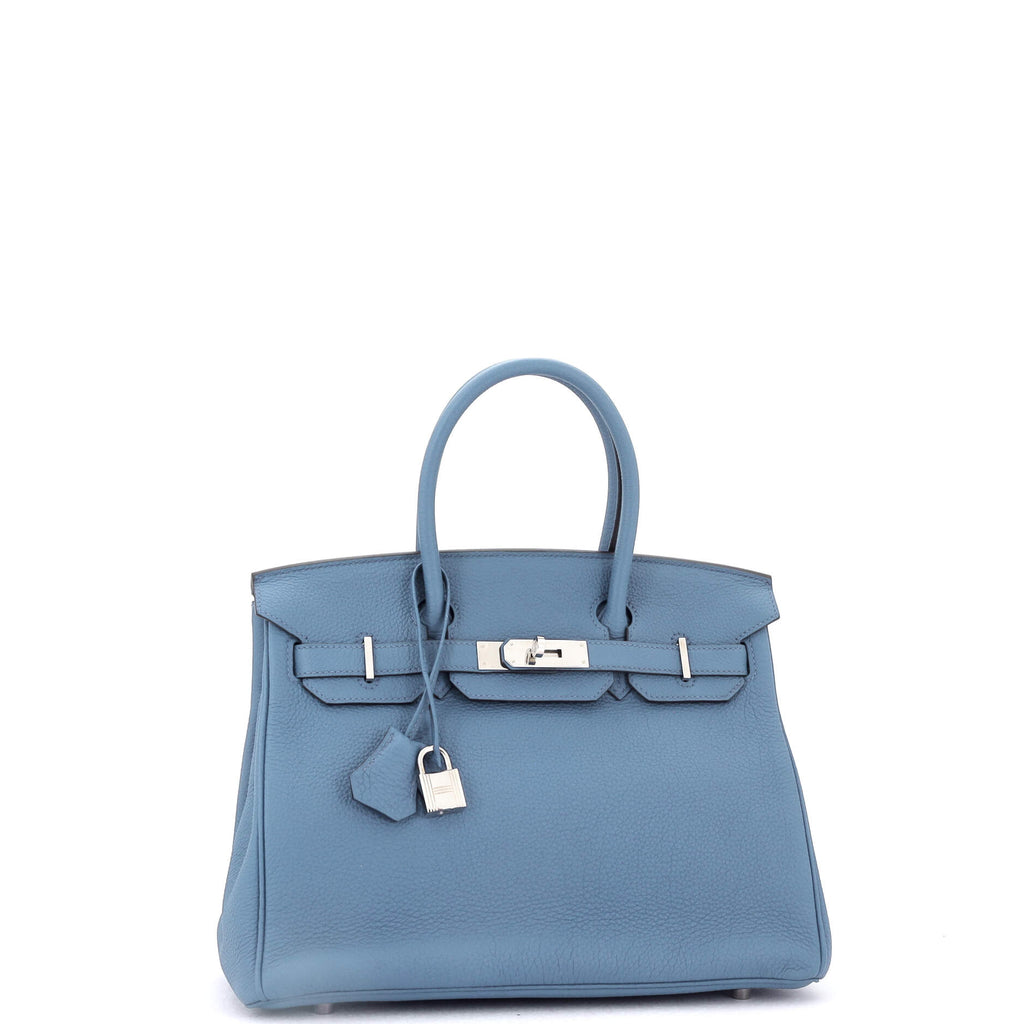 Birkin Handbag Azur Togo with Palladium Hardware 35