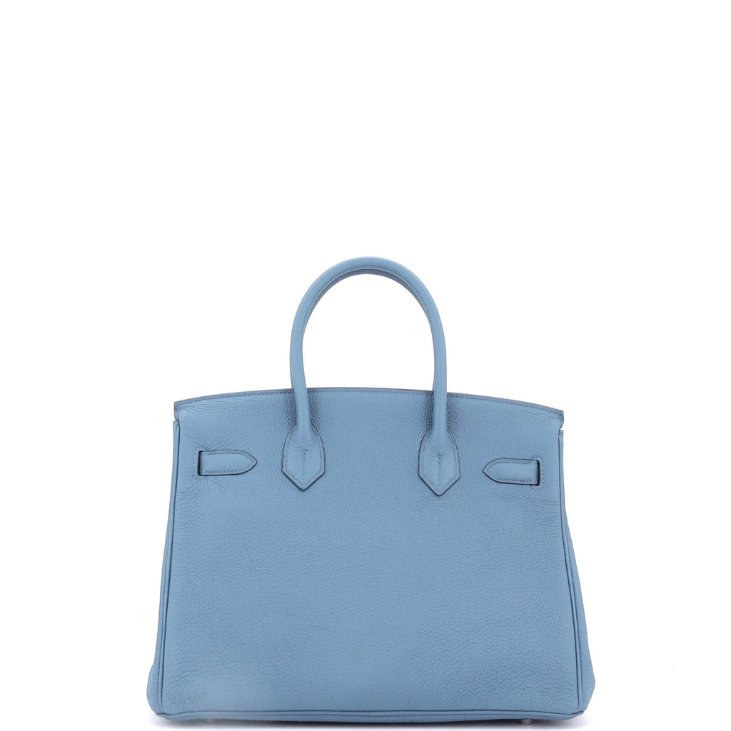 Birkin Handbag Azur Togo with Palladium Hardware 35