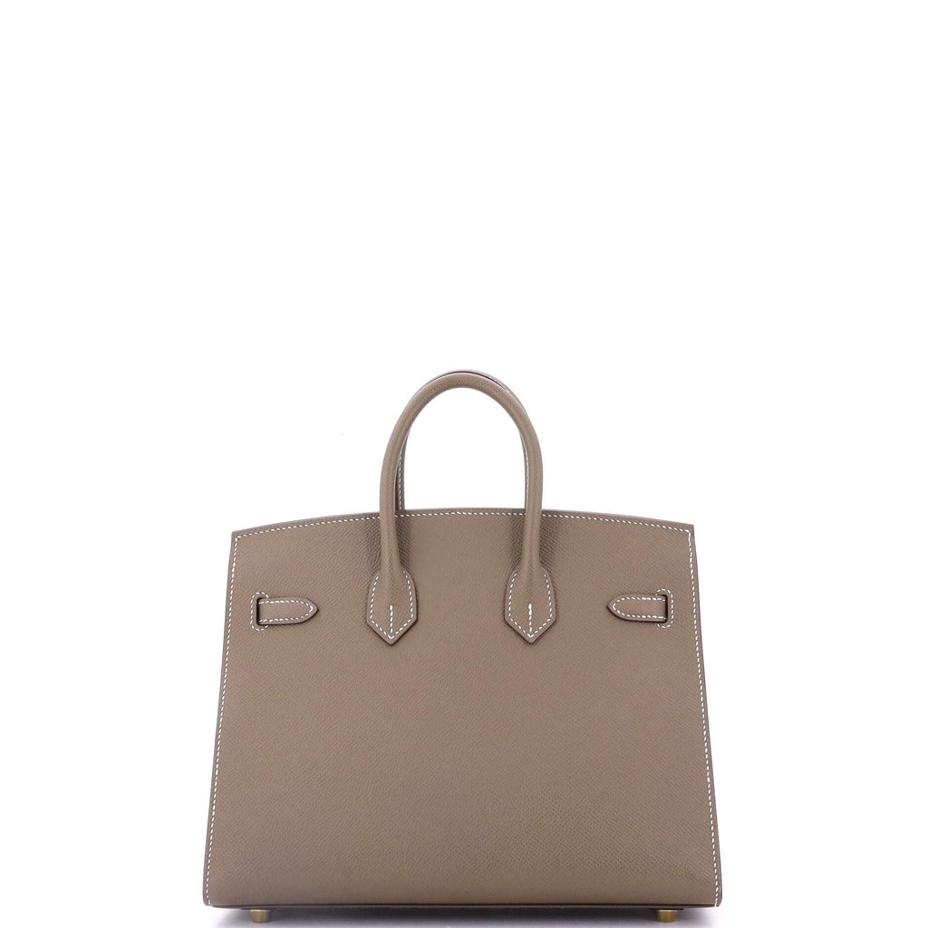 Birkin Sellier Bag Grey Epsom with Gold Hardware 25