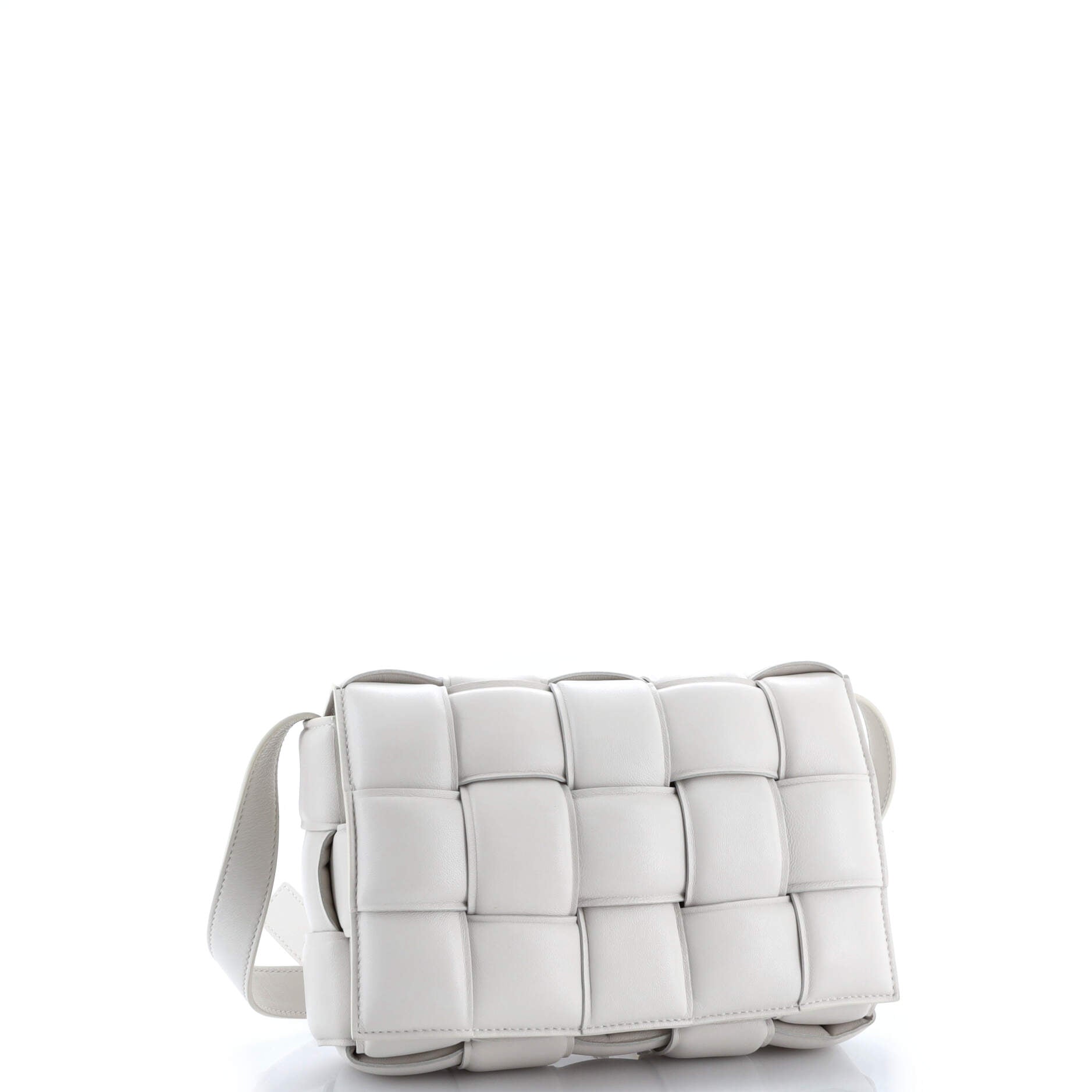Cassette Crossbody Bag Padded Maxi Intrecciato Leather