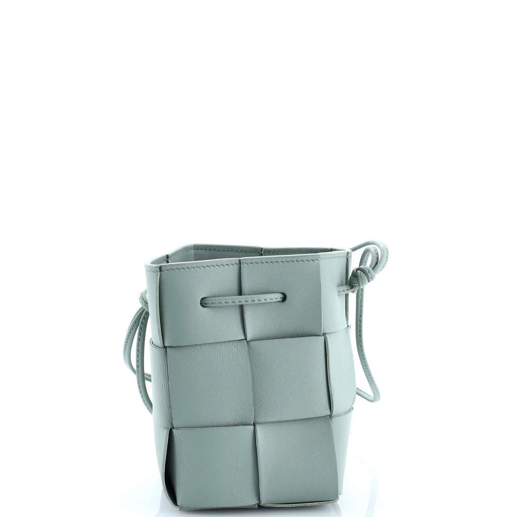 Cassette Bucket Bag Maxi Intrecciato Leather Mini