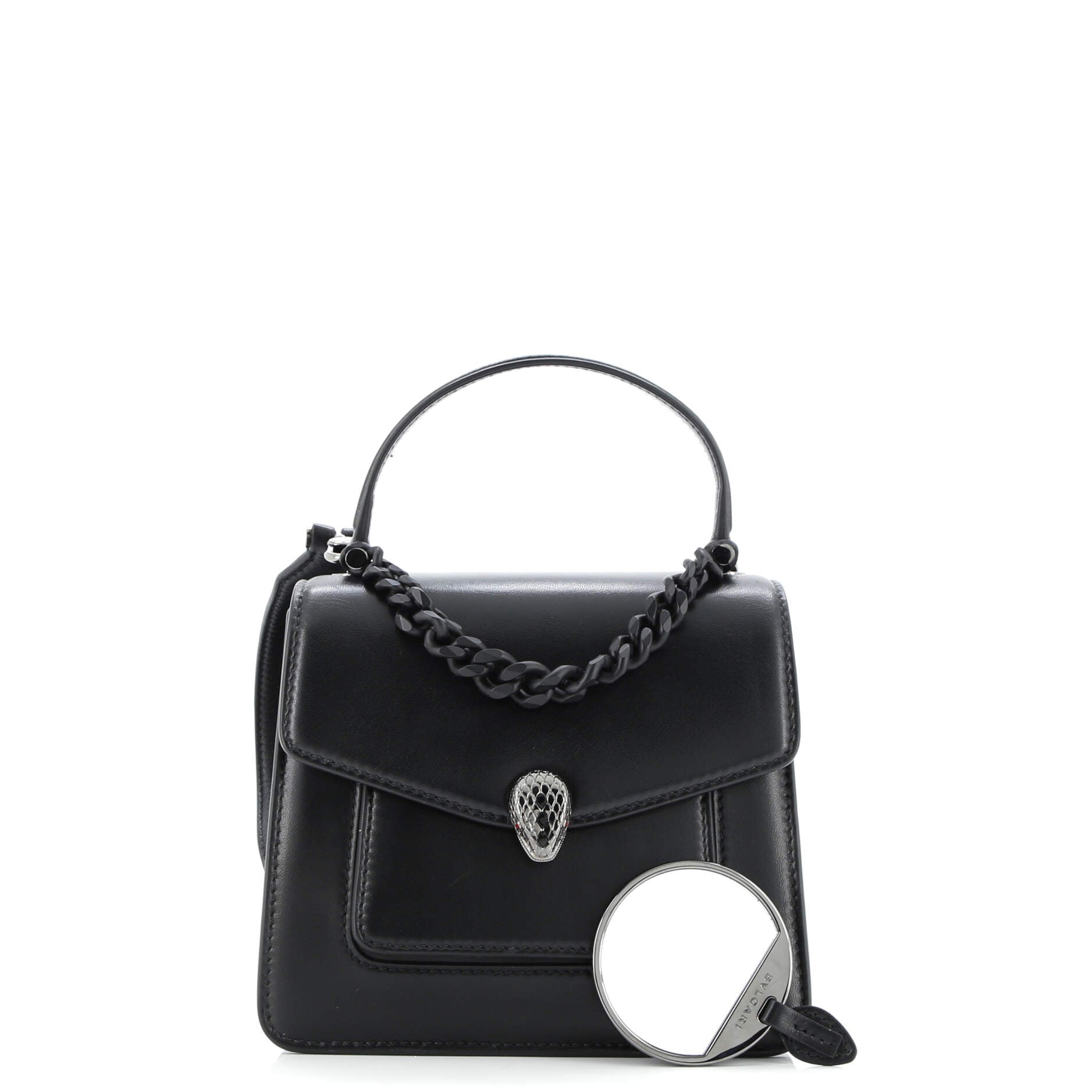 Serpenti Forever Maxi Chain Top Handle Bag Leather Small