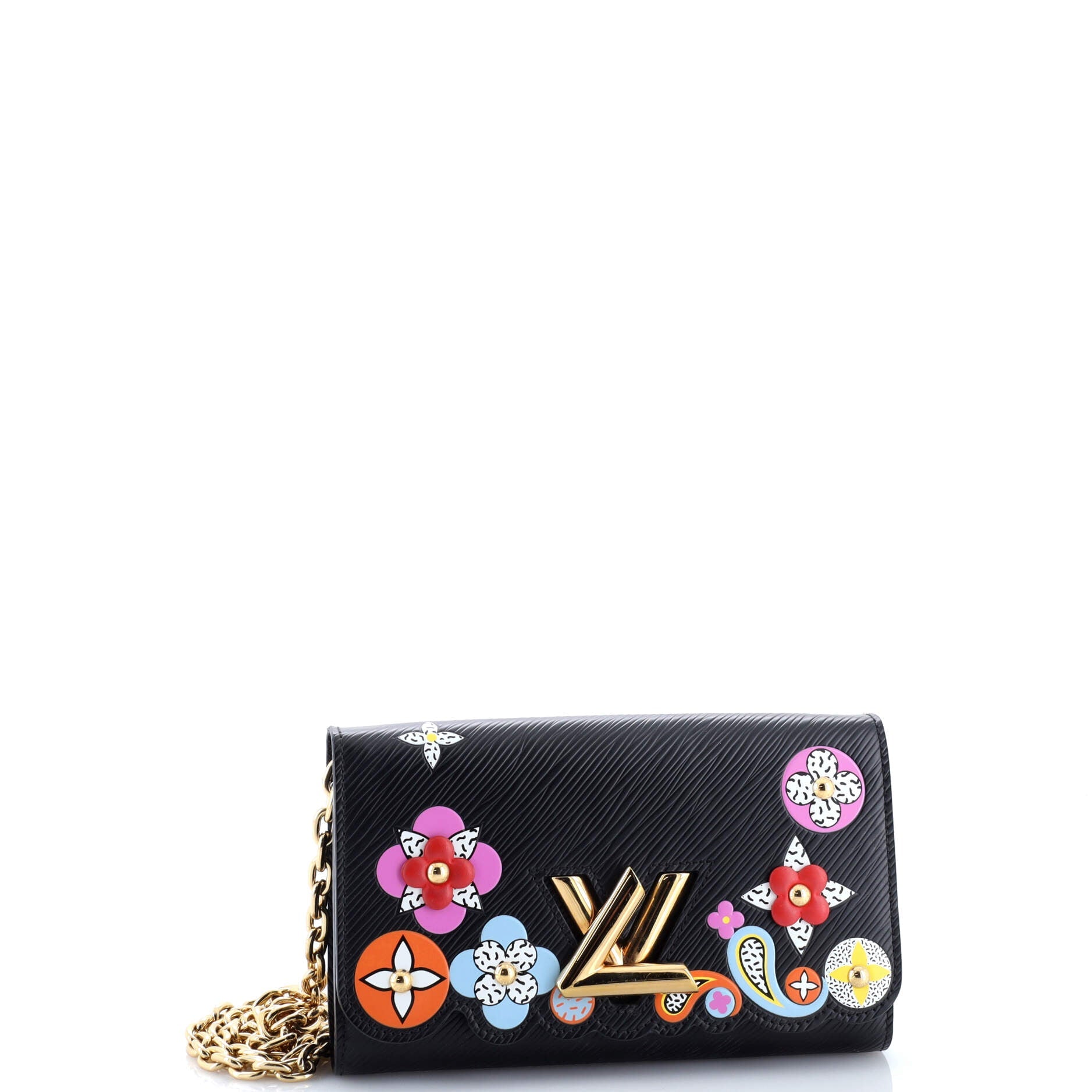Twist Chain Wallet Limited Edition Floral Patchwork Epi Leather