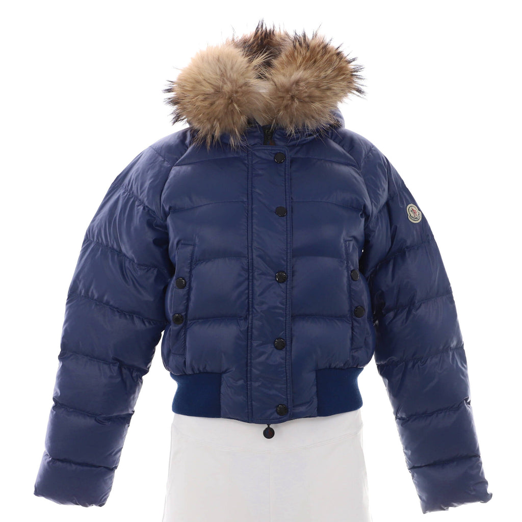 Women's Alpin Hooded Puffer Jacket Quilted Polyamide with Down and Fur