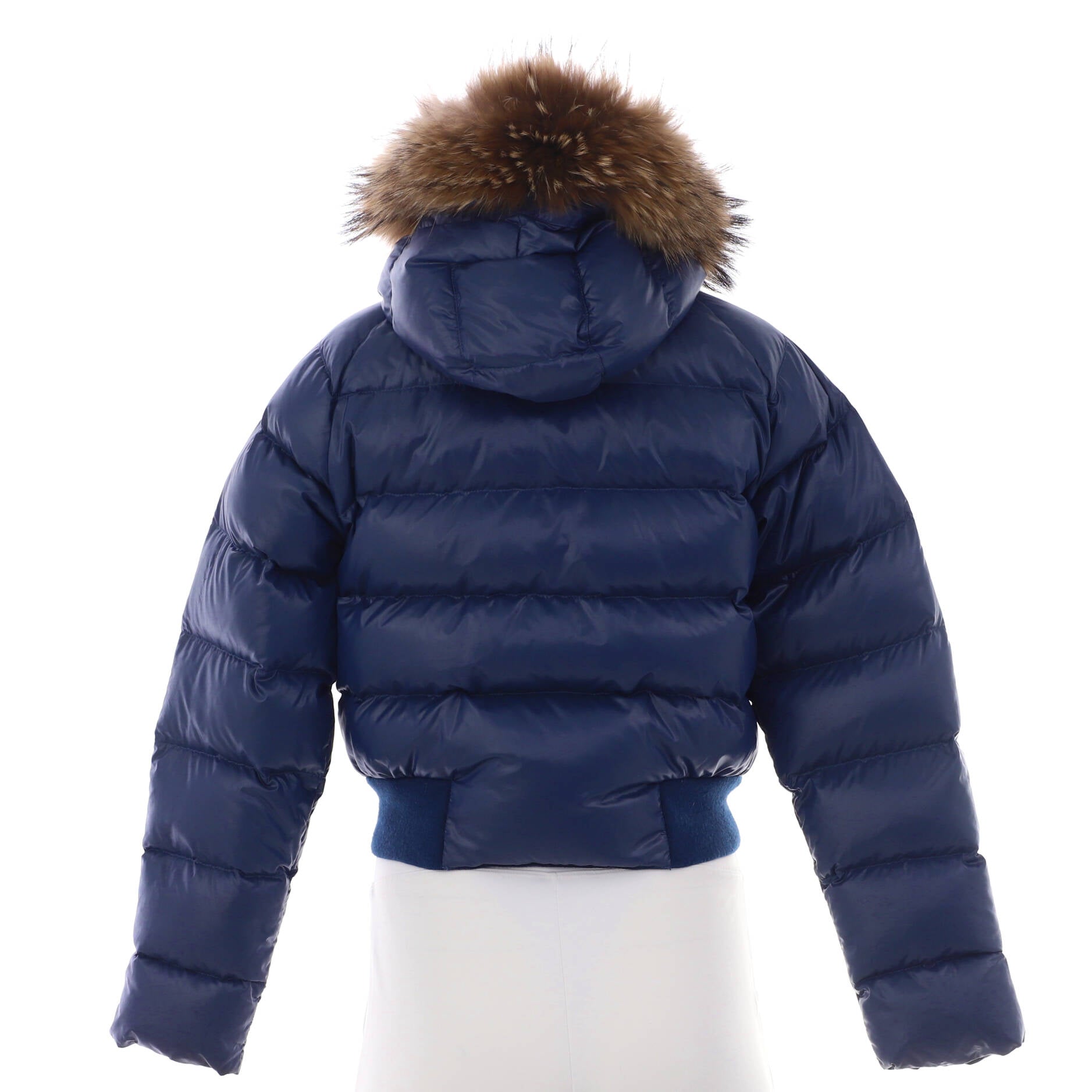 Women's Alpin Hooded Puffer Jacket Quilted Polyamide with Down and Fur