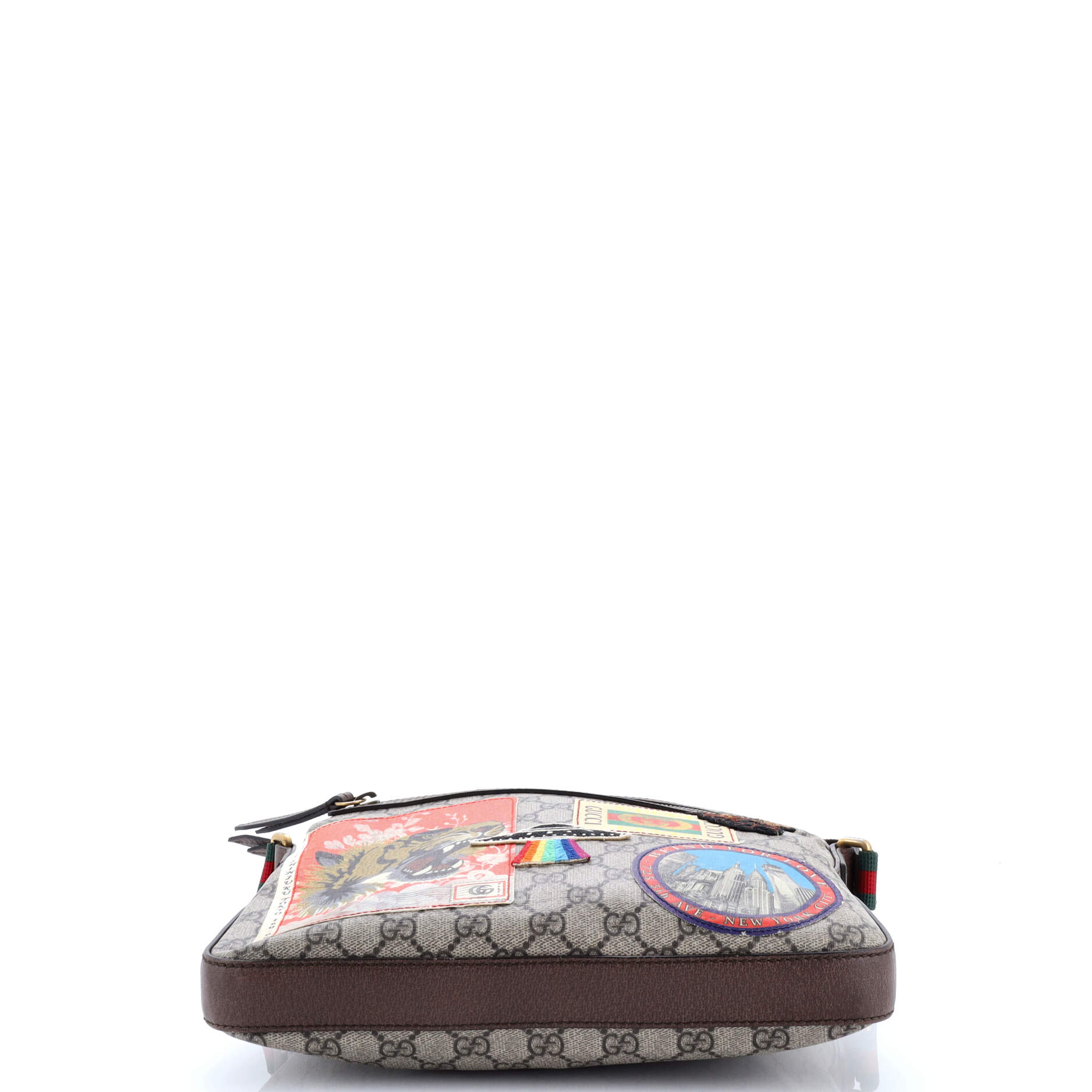 Courrier Zip Messenger GG Coated Canvas with Applique Medium