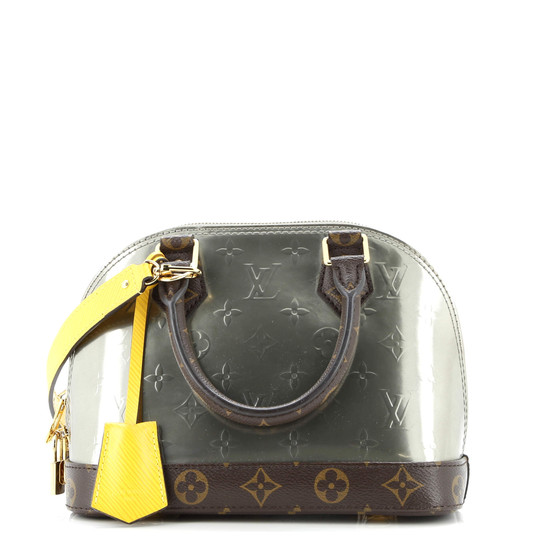 Alma Handbag Monogram Vernis with Monogram Canvas and Epi Leather BB