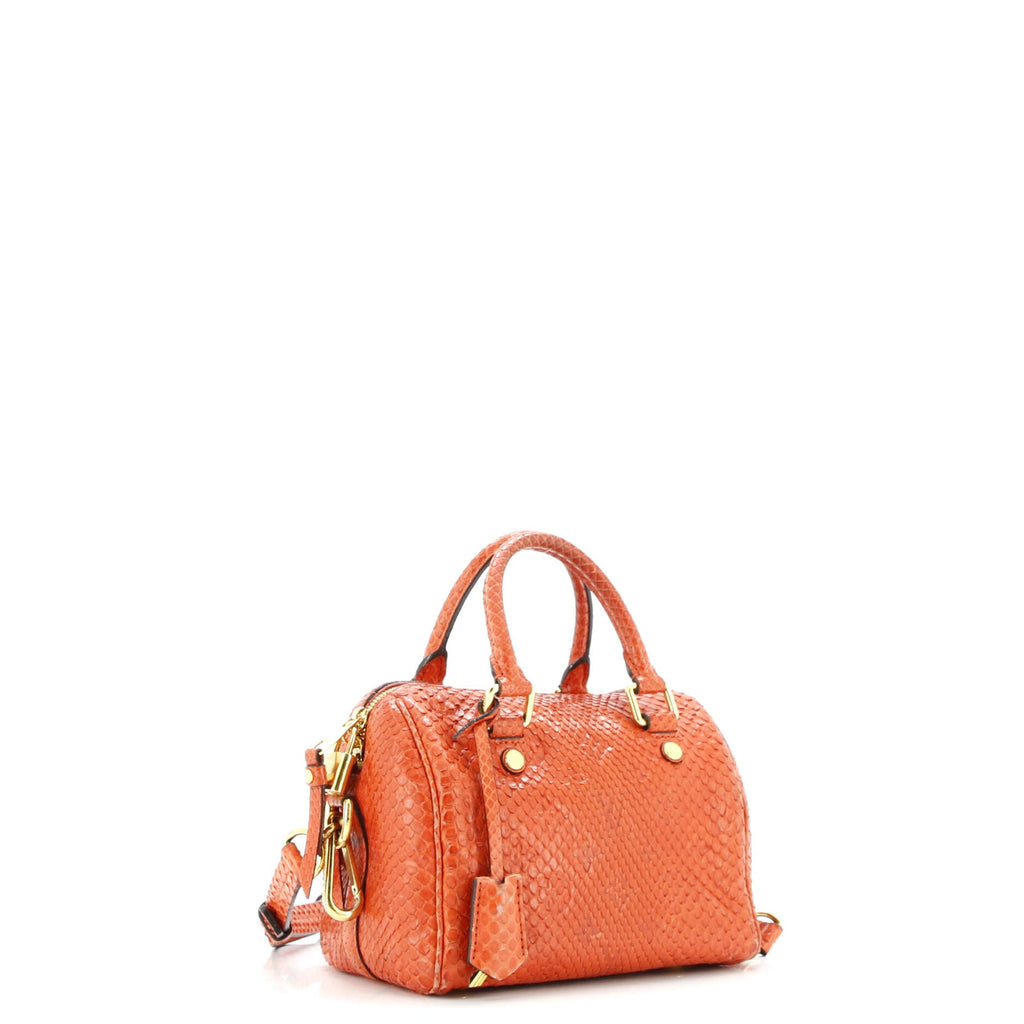 Speedy Bandouliere Bag Monogram Embossed Python 20