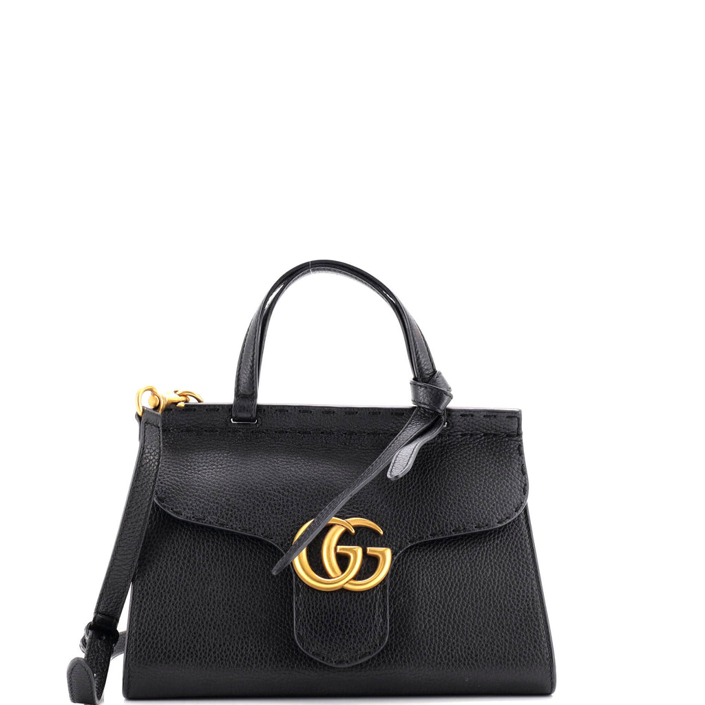 GG Marmont Top Handle Bag Leather Mini