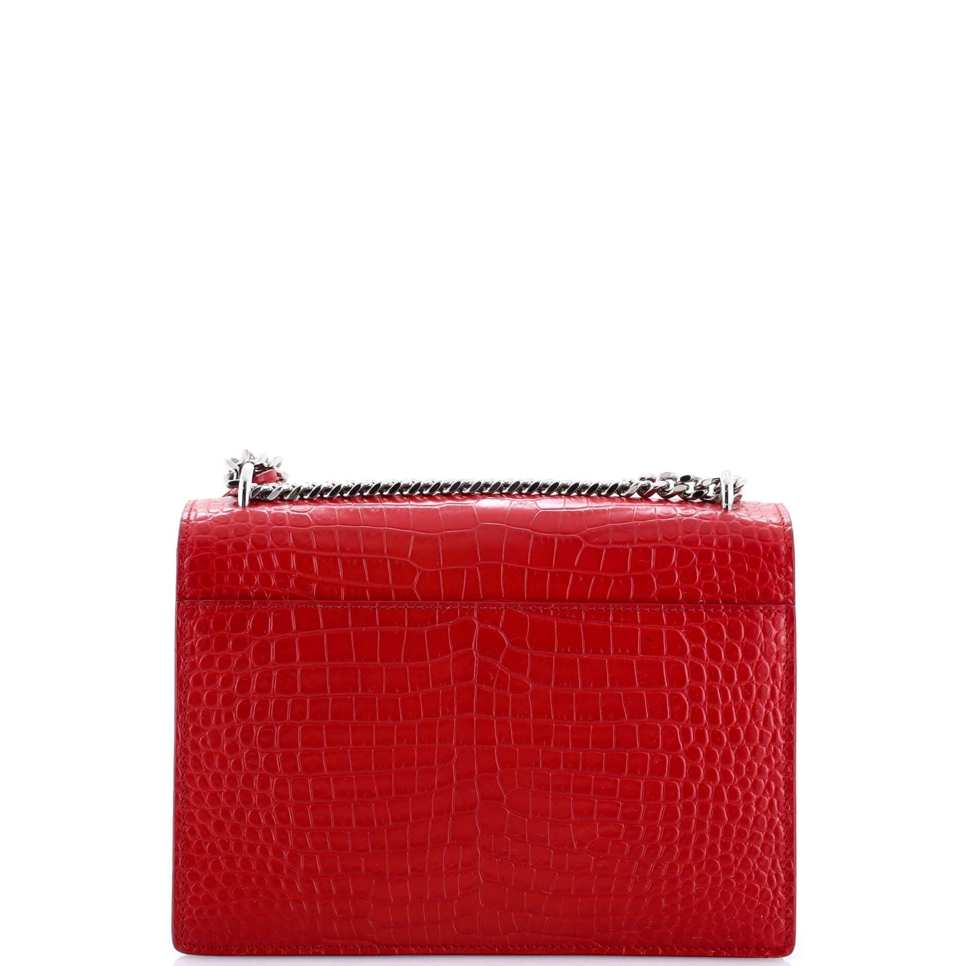 Sunset Crossbody Bag Crocodile Embossed Leather Medium