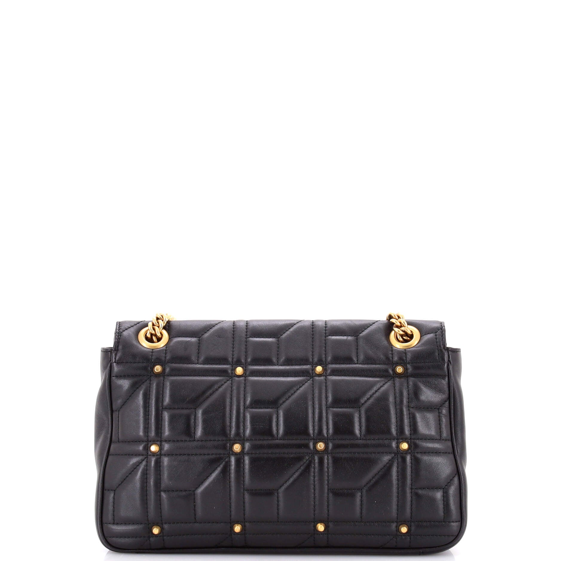 GG Marmont Flap Bag Studded Matelasse Leather Medium