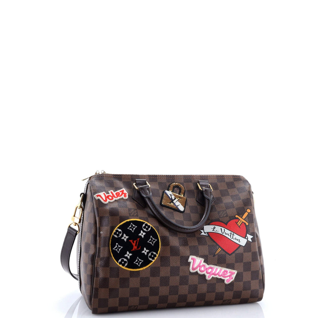 Speedy Bandouliere Bag Limited Edition Patches Damier 30