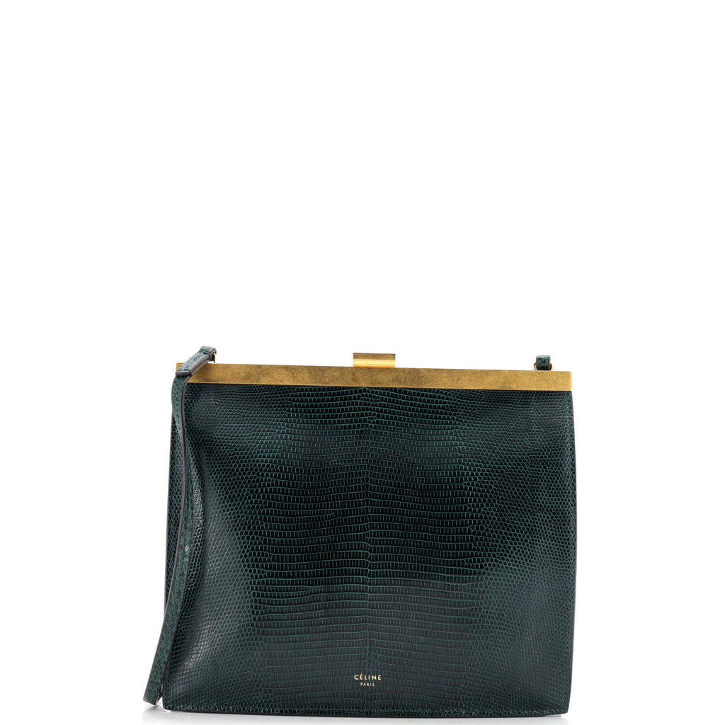 Clasp Crossbody Bag Lizard Mini